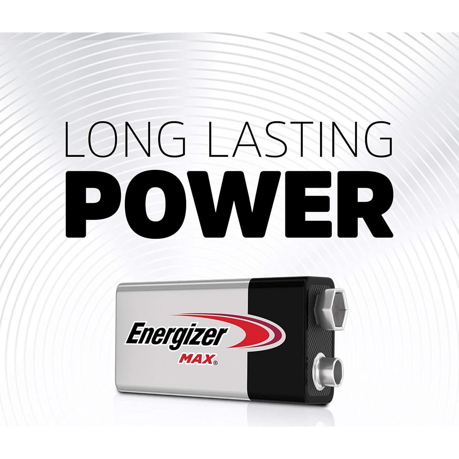 Baterías Alcalinas Energizer MAX 9V - Paquete de 2 Unidades