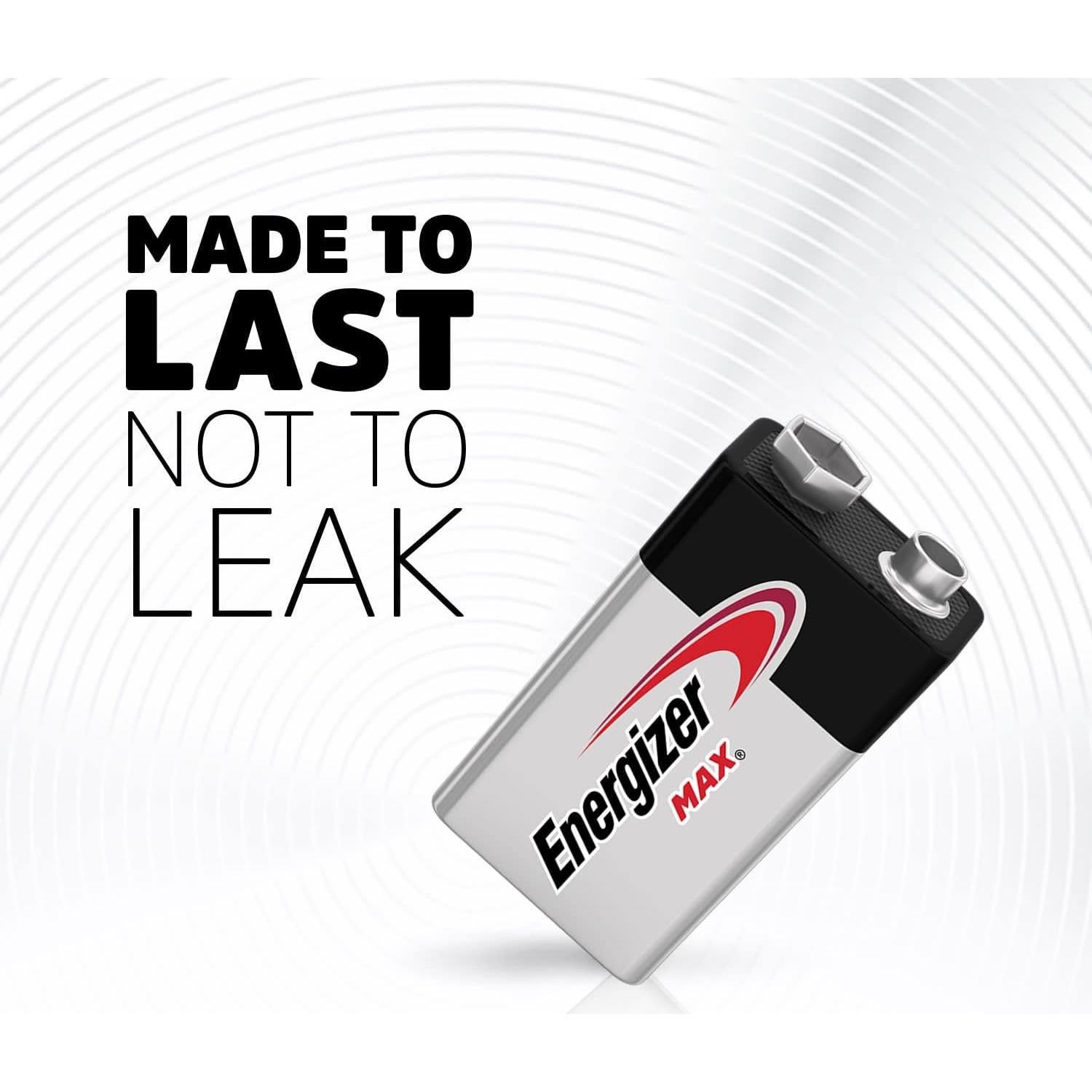 Baterías Alcalinas Energizer MAX 9V - Paquete de 2 Unidades