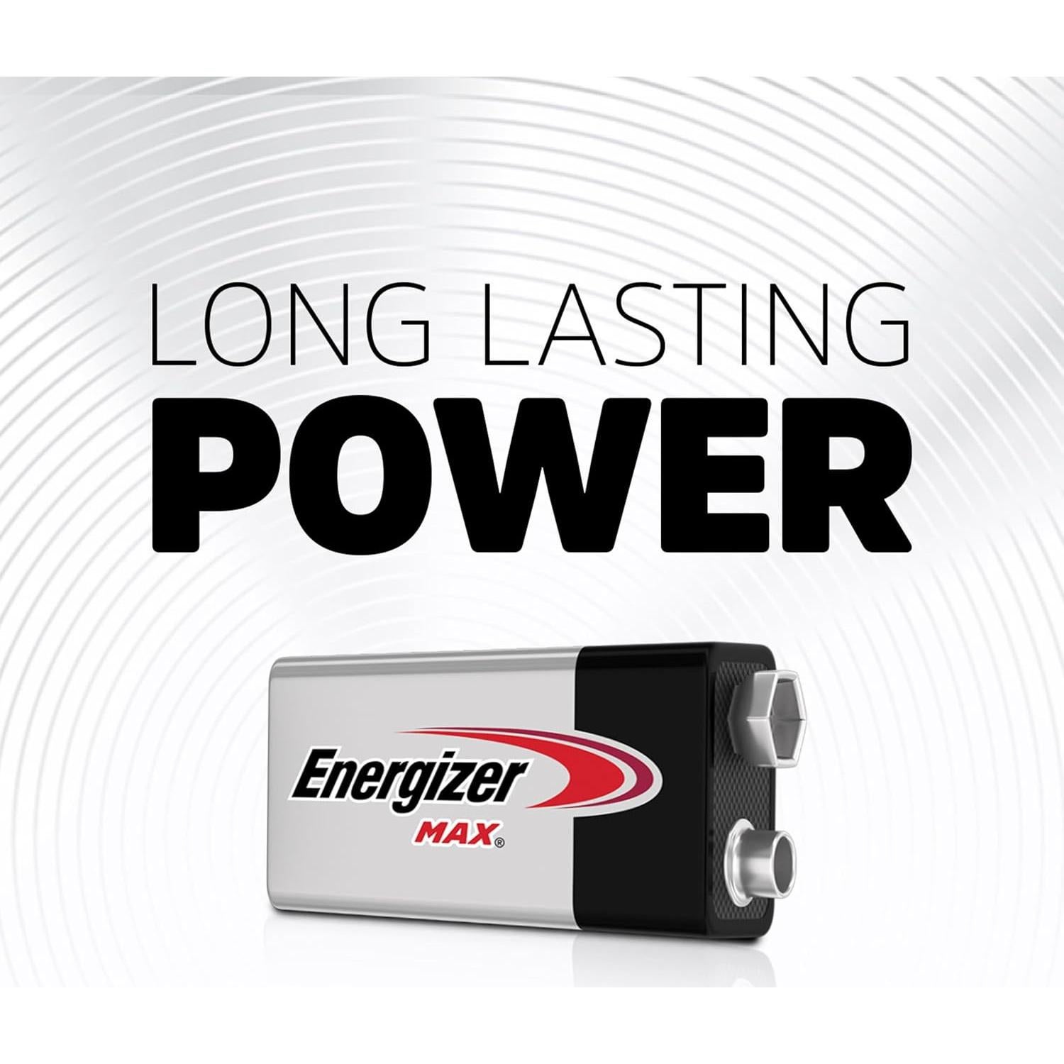 Baterías Alcalinas Energizer MAX 9V - Paquete de 4 Unidades