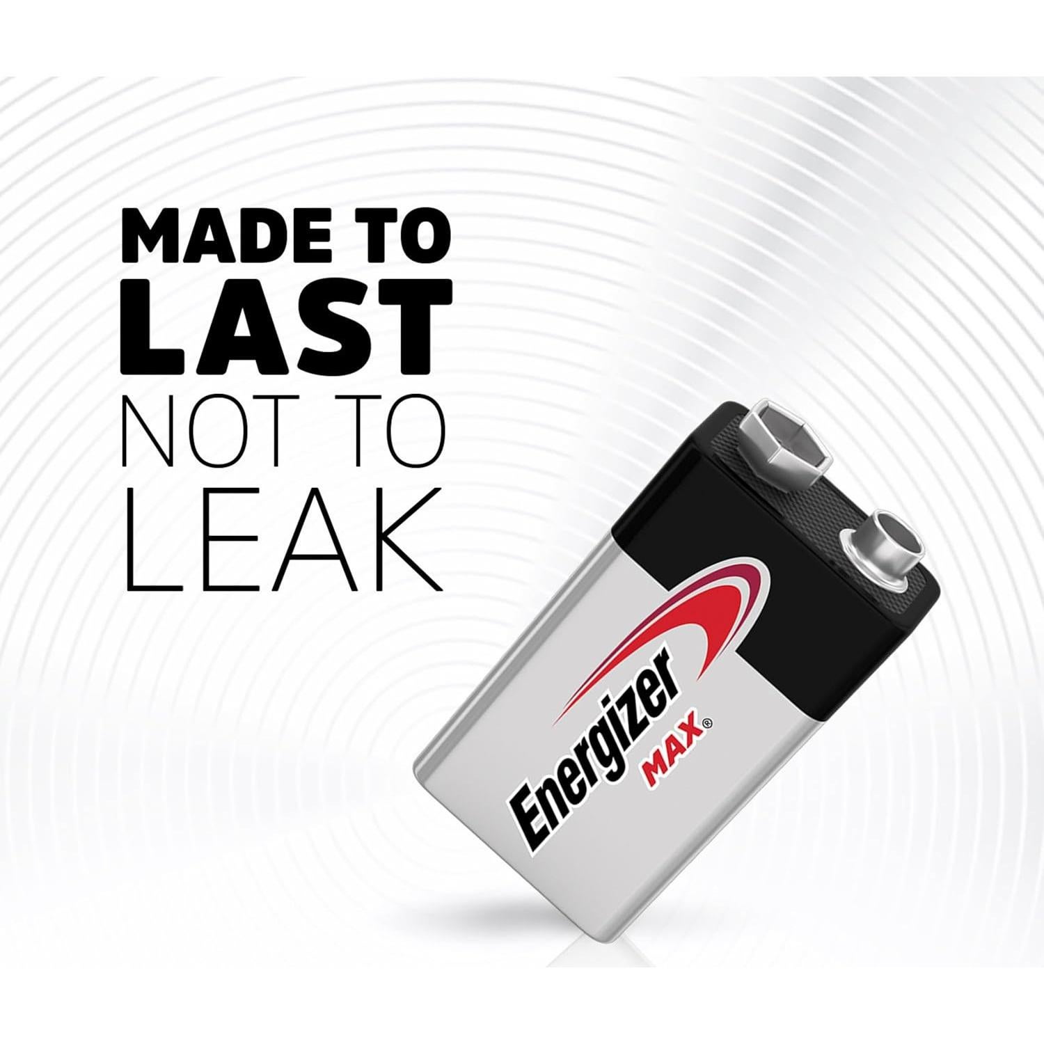 Baterías Alcalinas Energizer MAX 9V - Paquete de 4 Unidades