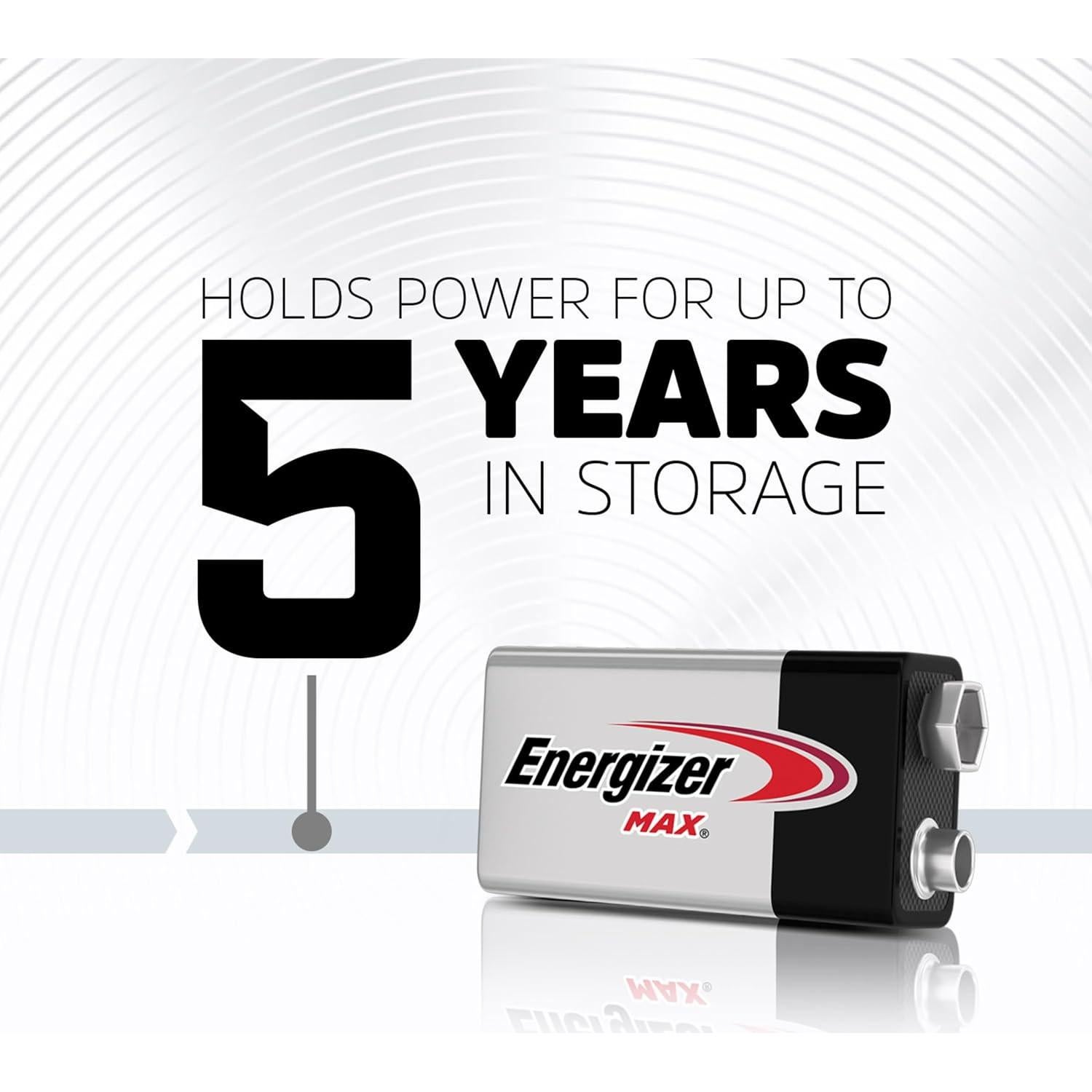 Baterías Alcalinas Energizer MAX 9V - Paquete de 4 Unidades