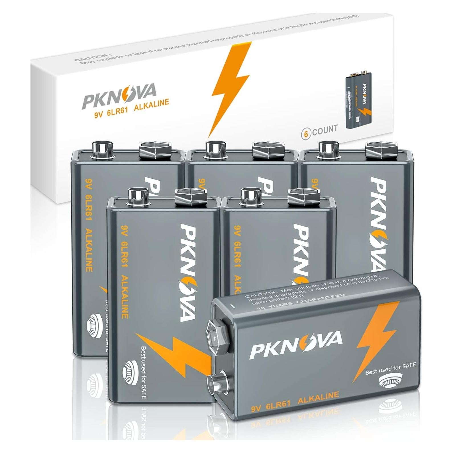 Baterías Alcalinas 9V PKNOVA - Paquete de 6 Unidades Duraderas