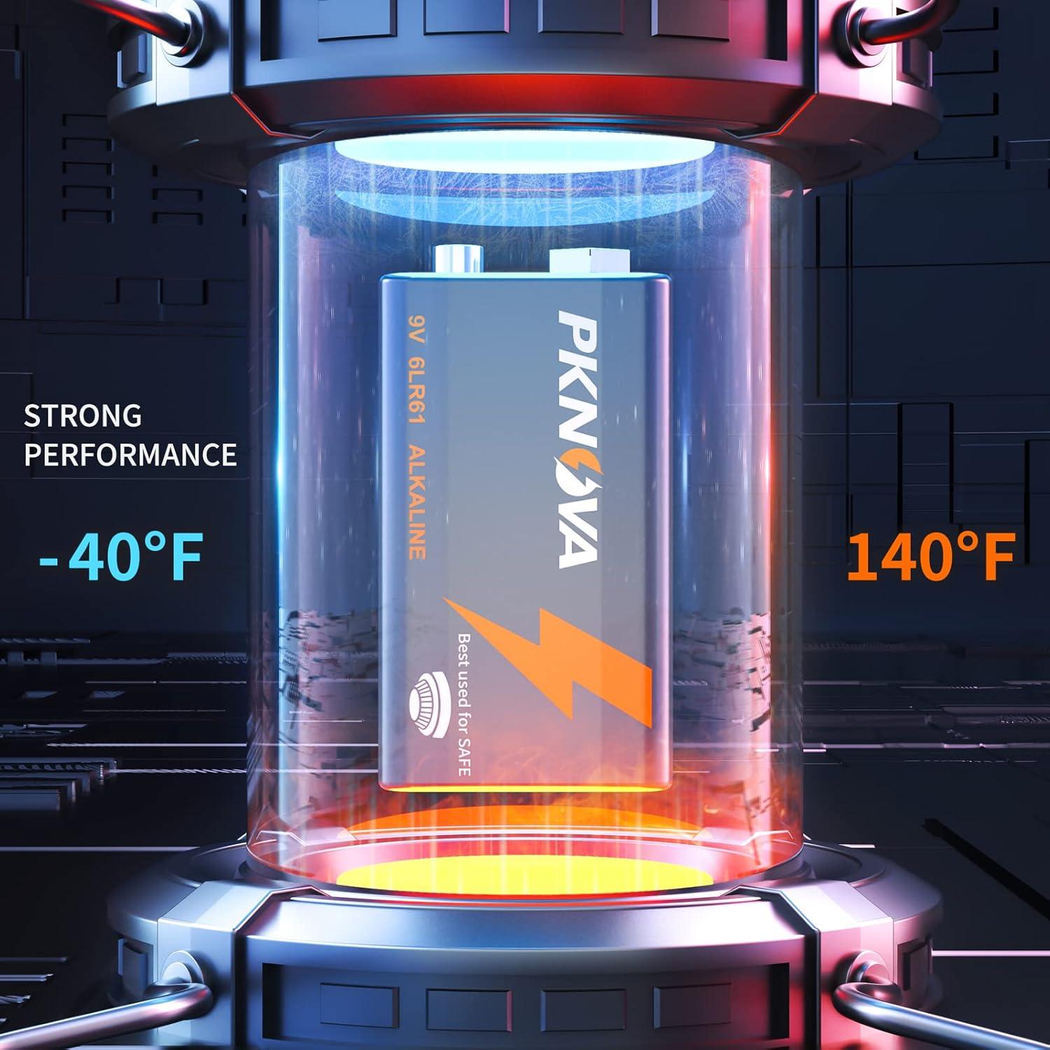 Baterías Alcalinas 9V PKNOVA - Paquete de 6 Unidades Duraderas