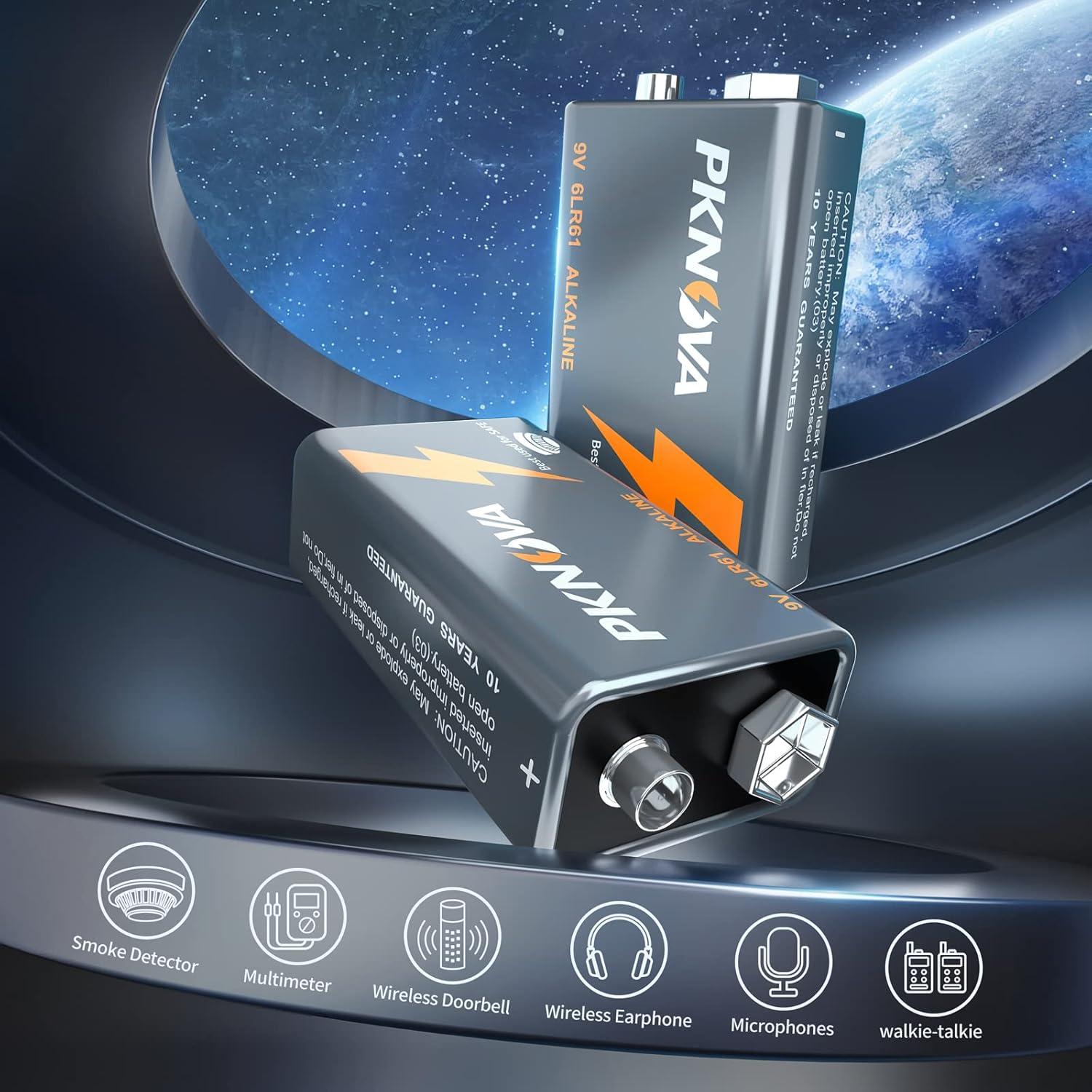 Baterías Alcalinas 9V PKNOVA - Paquete de 6 Unidades Duraderas