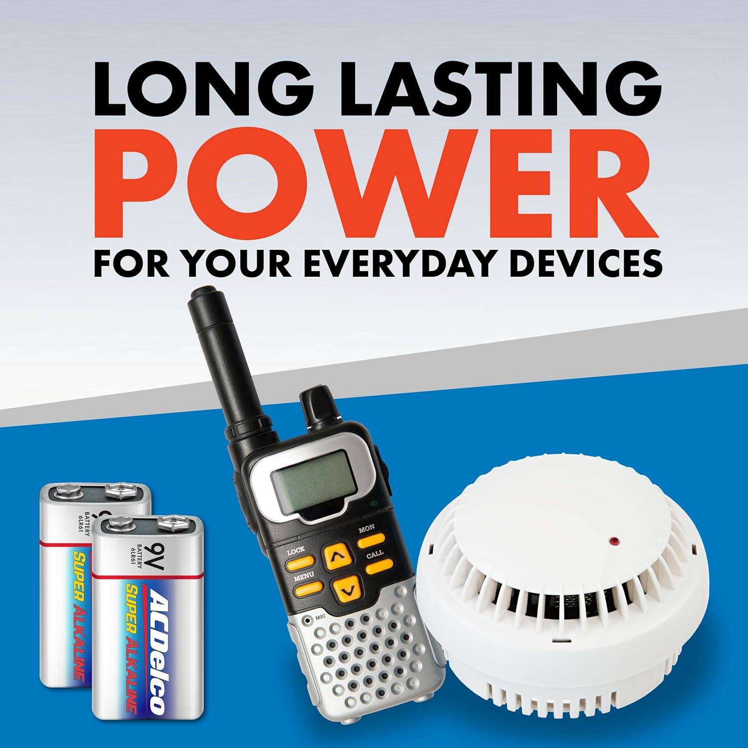 Baterías ACDelco Alcalinas 9V - Paquete de 8 Unidades