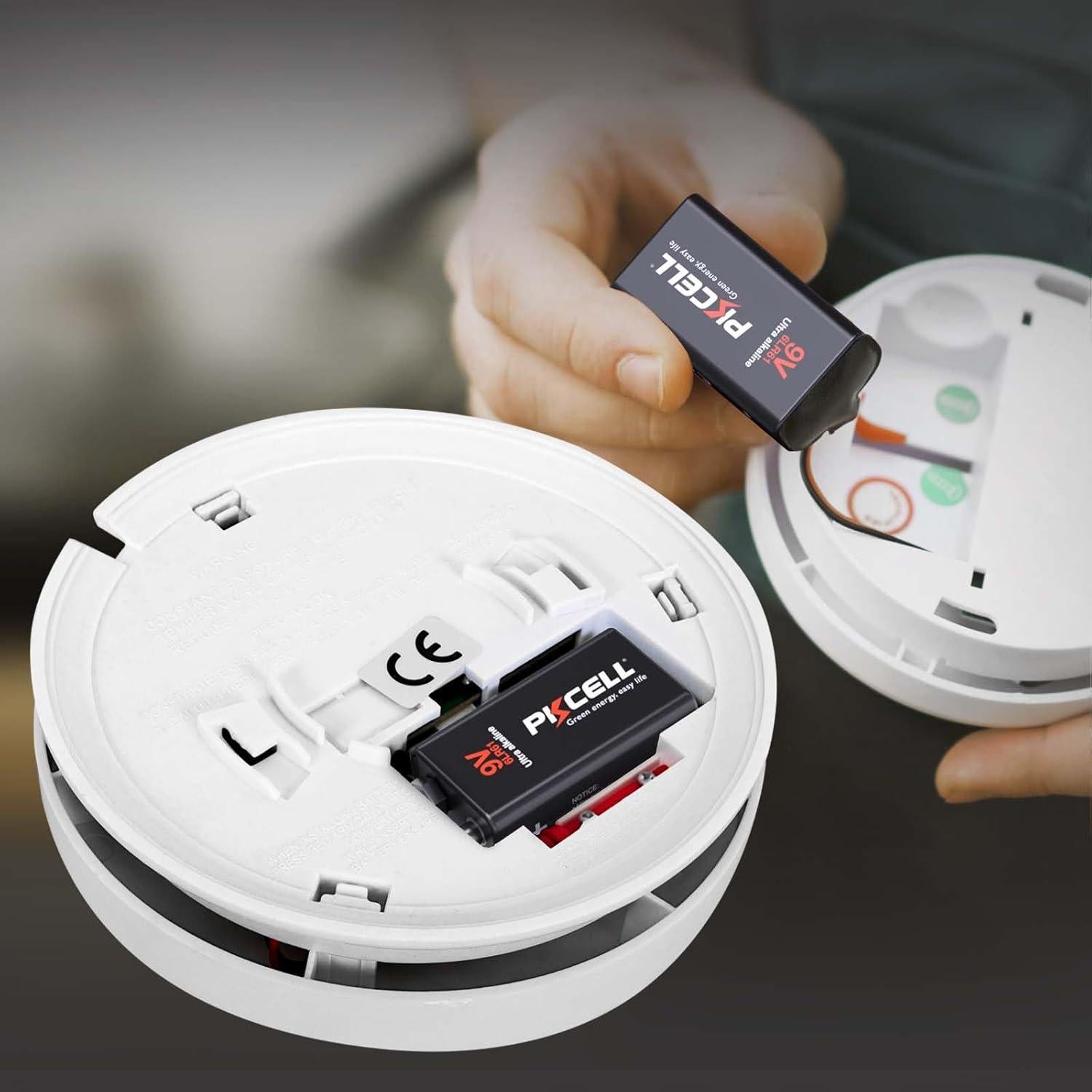 Baterías de 9V PKCELL Alcalinas Ultra Duraderas - 12 Unidades