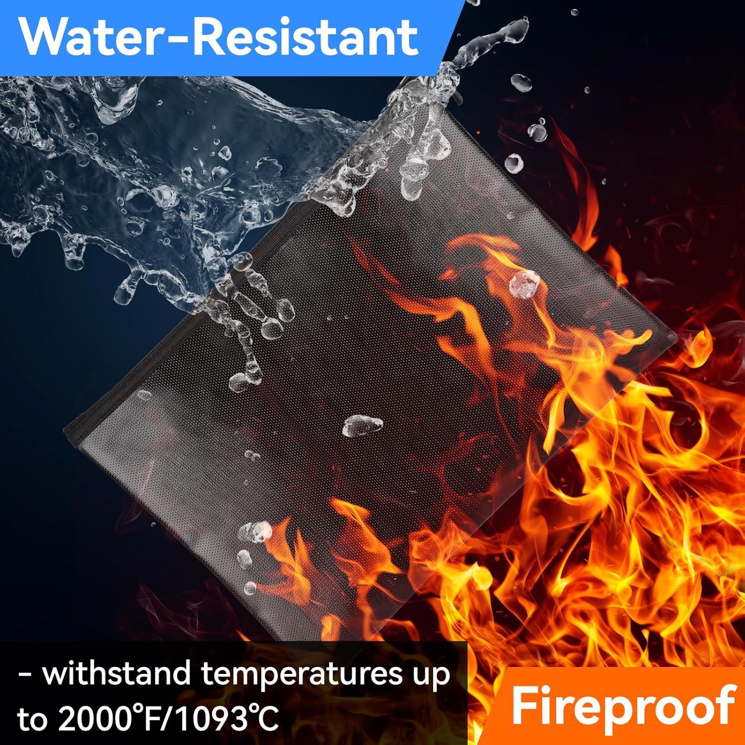 Bolsa de Documentos a Prueba de Fuego Hoiny 25.4x34.3cm Impermeable