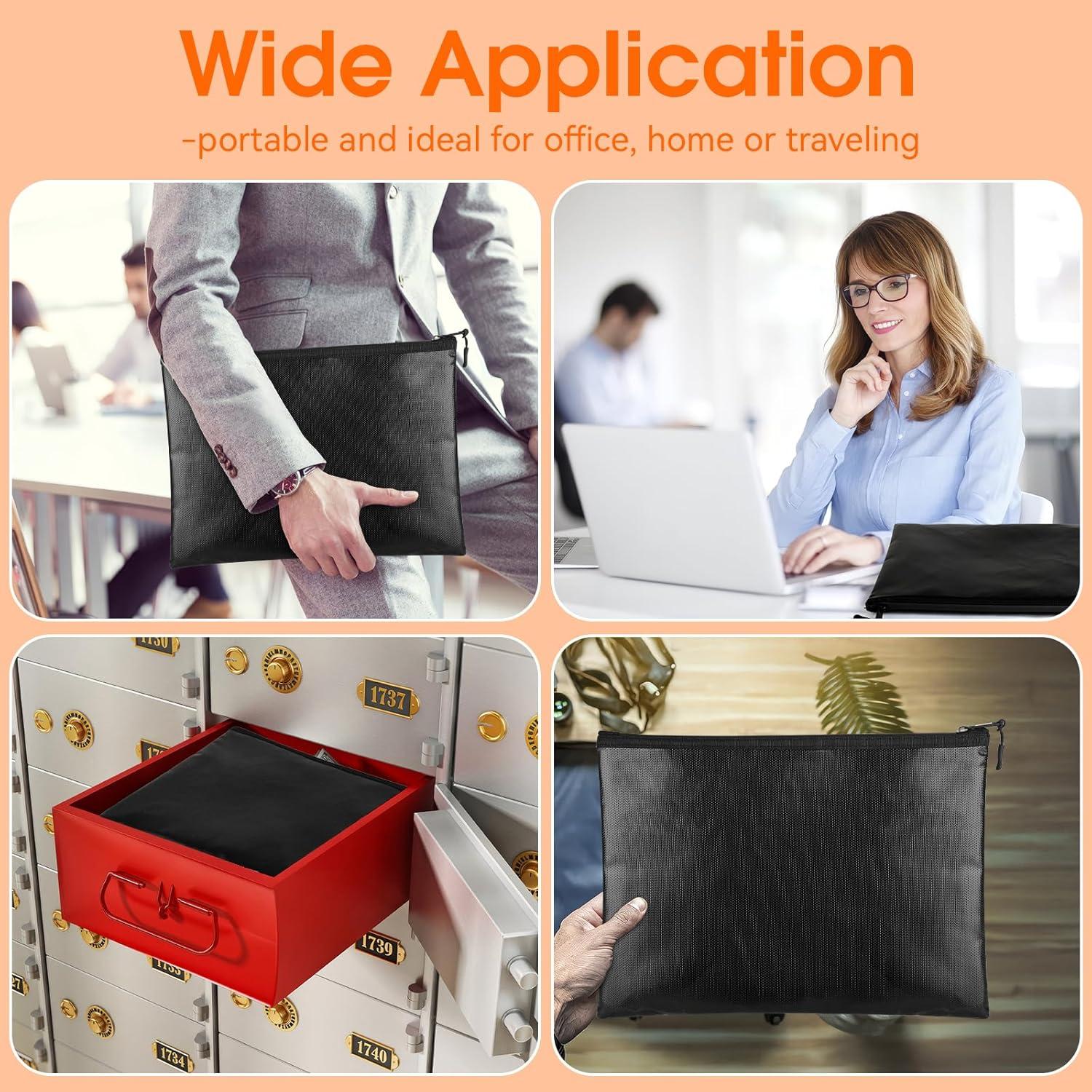 Bolsa de Documentos a Prueba de Fuego Hoiny 25.4x34.3cm Impermeable