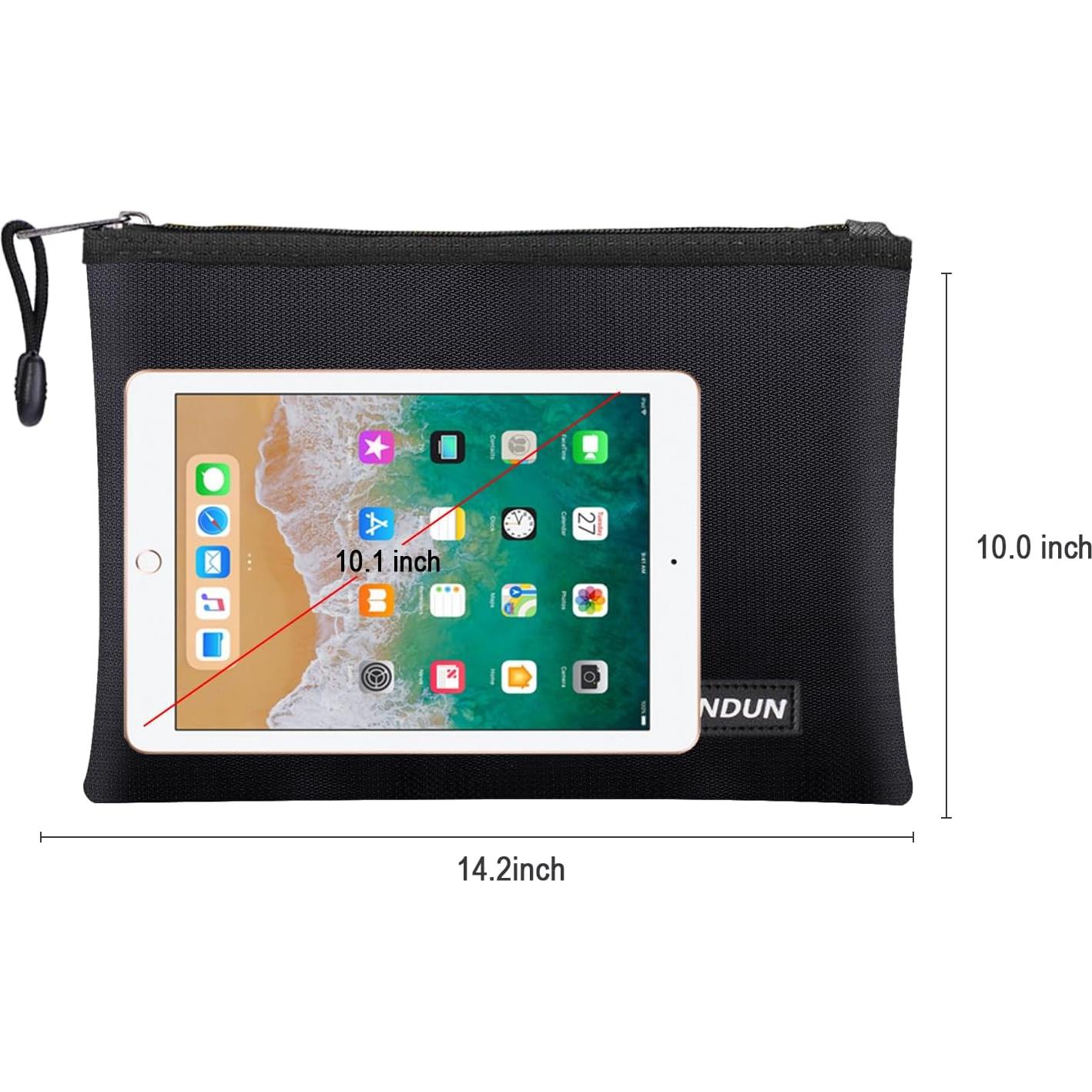 Bolsa de Documentos a Prueba de Fuego JUNDUN 36.1x25.4cm Negra