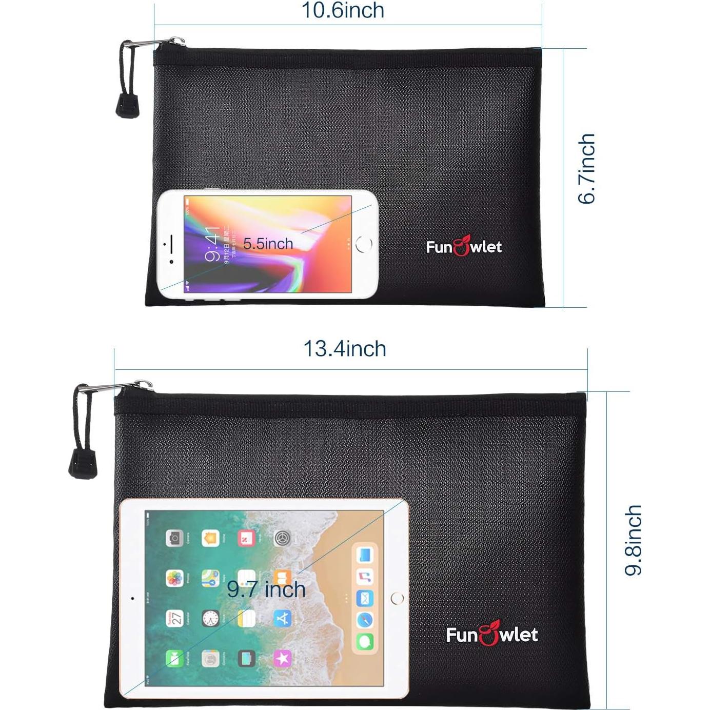 Bolsas de Documentos a Prueba de Fuego FunOwlet - 2 Piezas