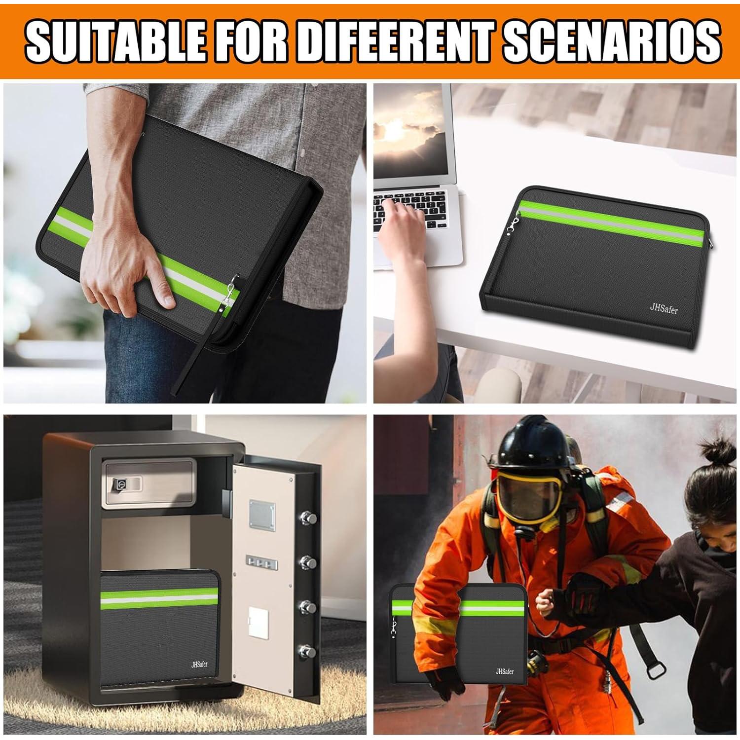 Bolsa Ignífuga JHSafer 15" x 11" Impermeable y Aislada