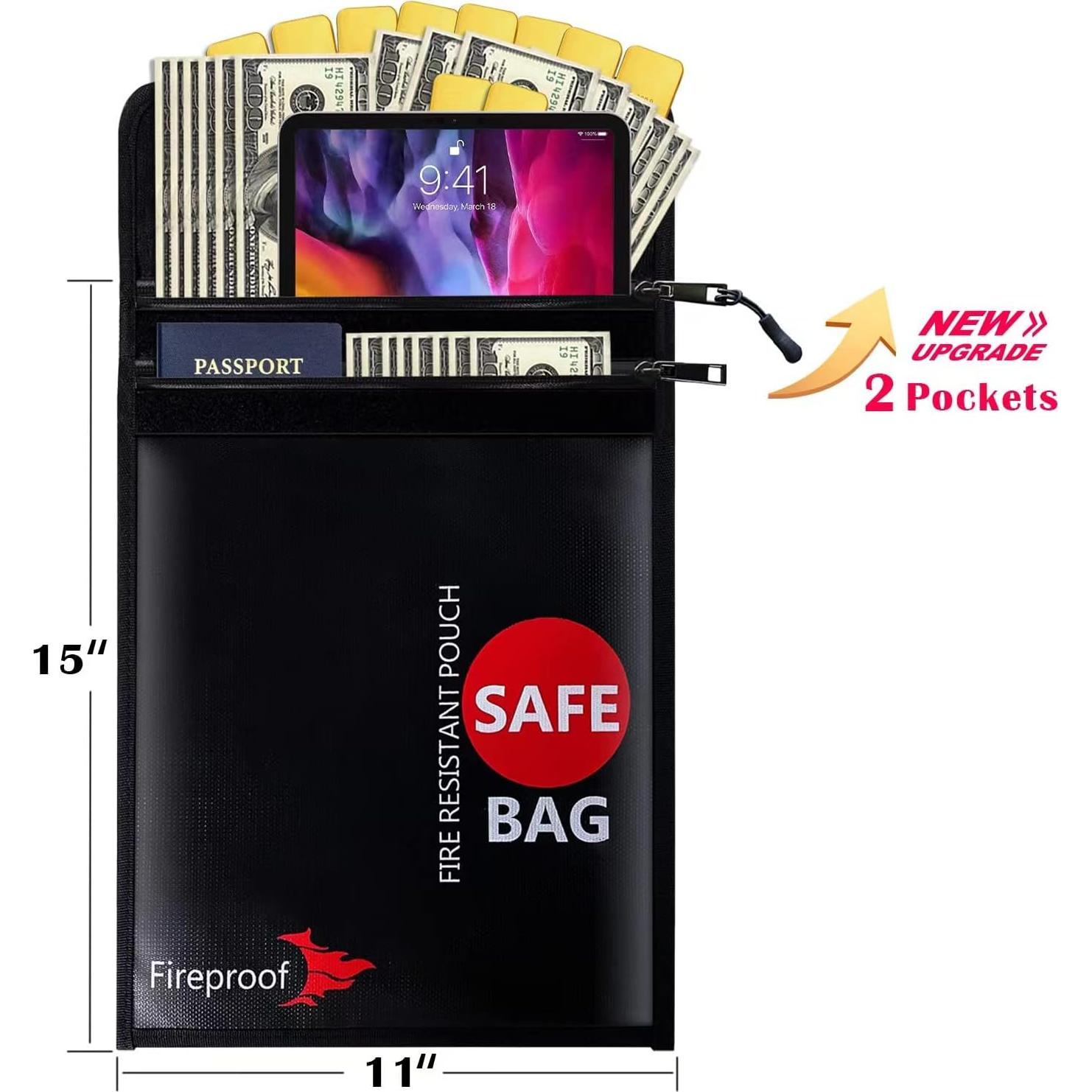 Bolsa de Documentos a Prueba de Fuego COLCASE 38x28cm Negra