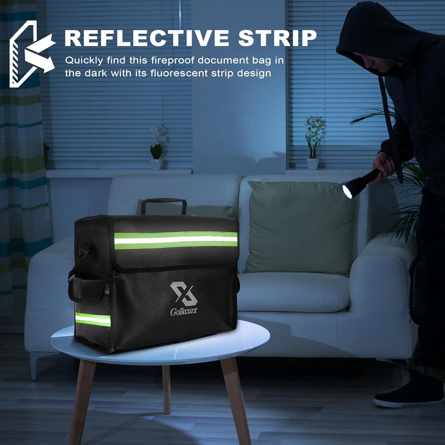Bolsa de Documentos a Prueba de Fuego Golkcurx 43x30cm