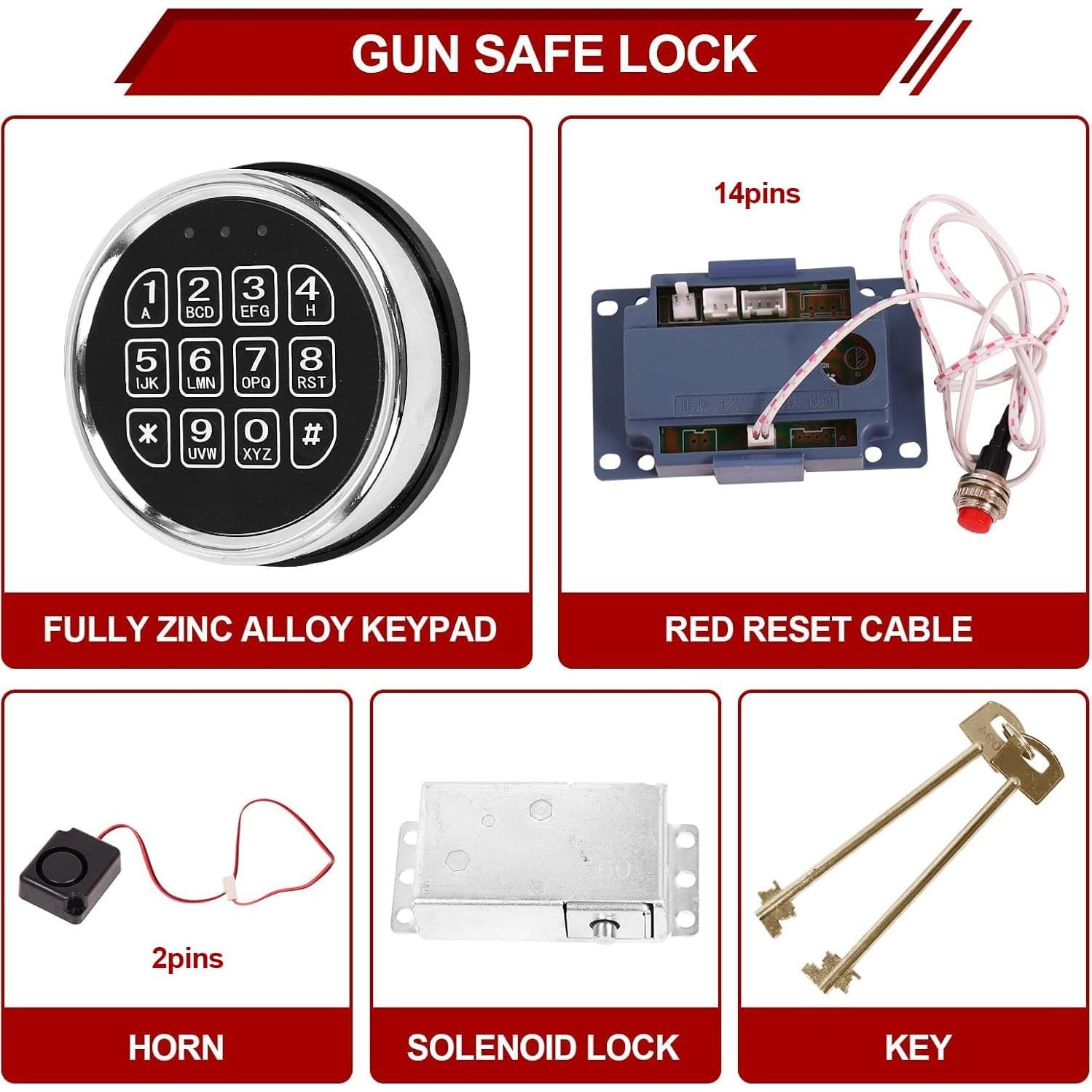 Cerradura de Caja Fuerte BaVekHak 5-7 con Solenoide y Llaves