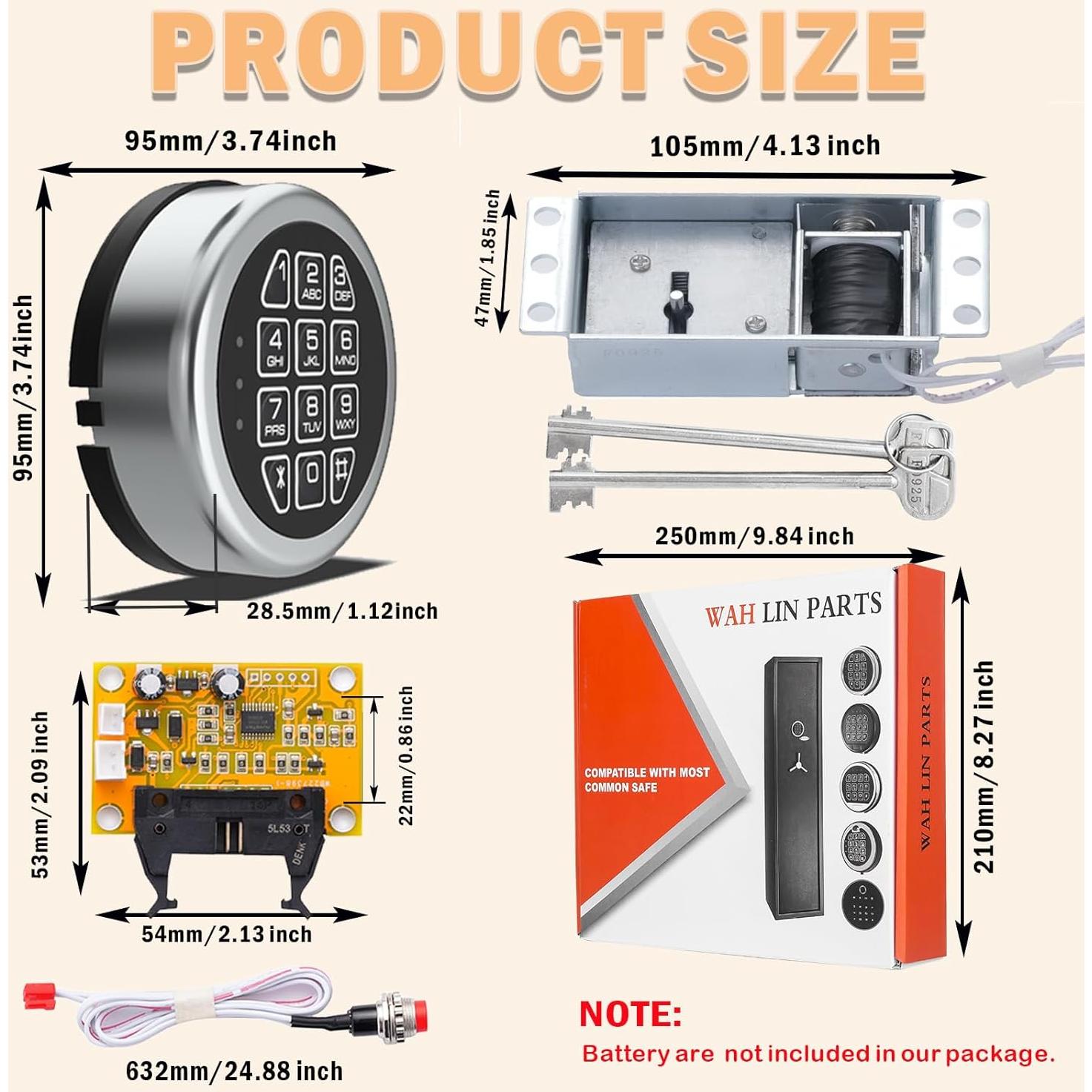 Cerradura Electrónica de Solenoide WAH LIN con Teclado Digital
