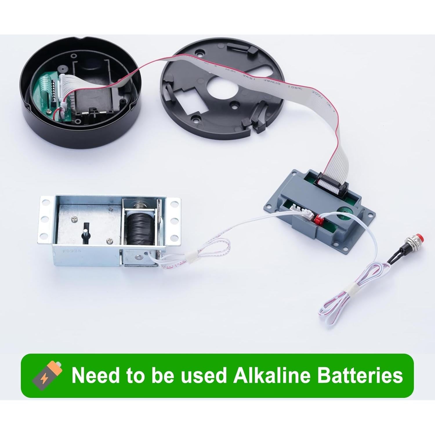 Cerradura Electrónica Solenoide DHEISHA con 2 Llaves - Negra