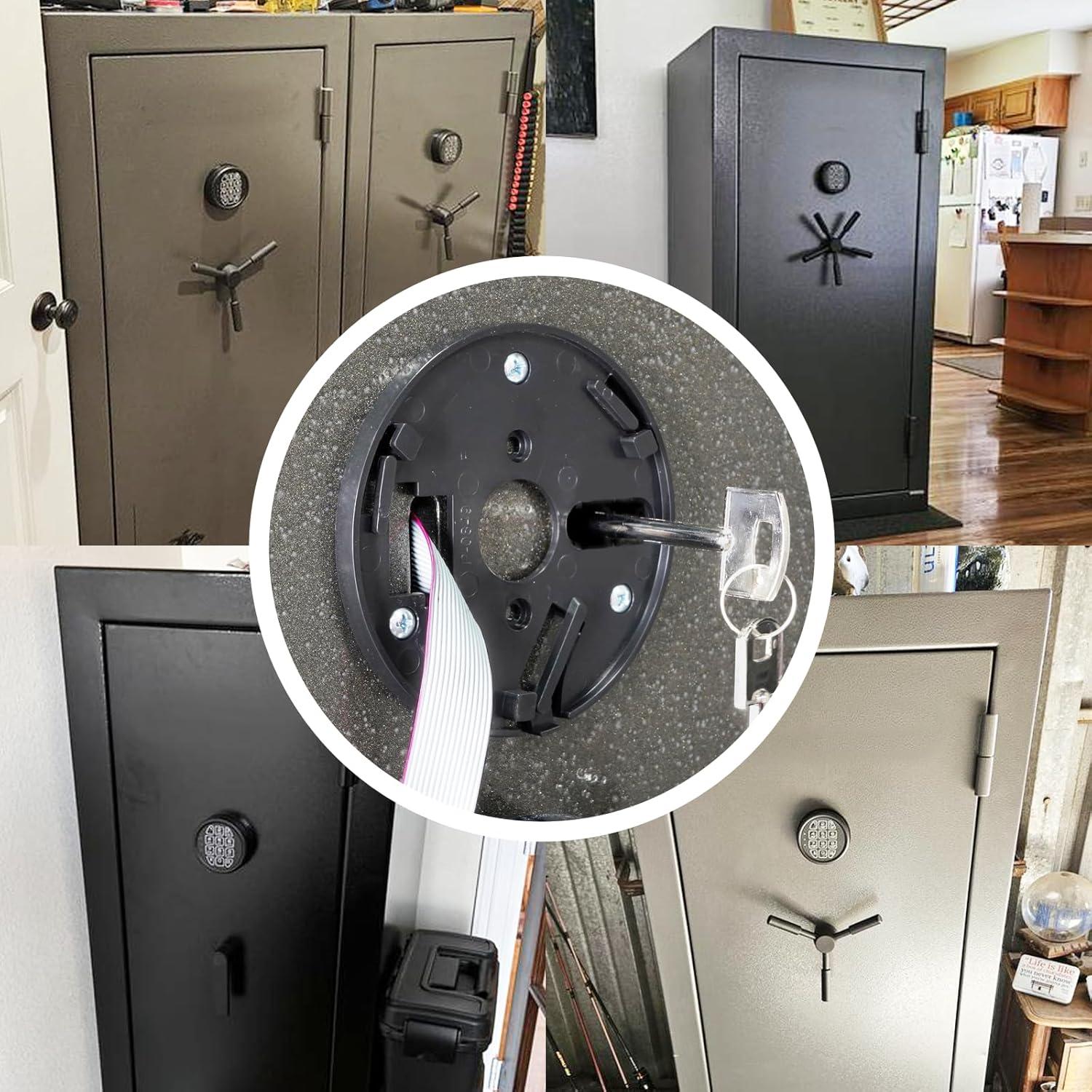 Cerradura Electrónica Solenoide DHEISHA con 2 Llaves - Negra