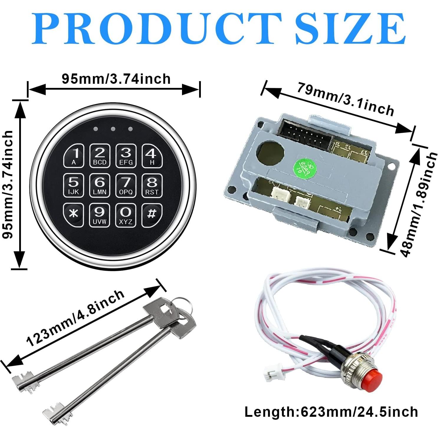 Cerradura de Caja Fuerte Electrónica WAH YUE HING Cromada