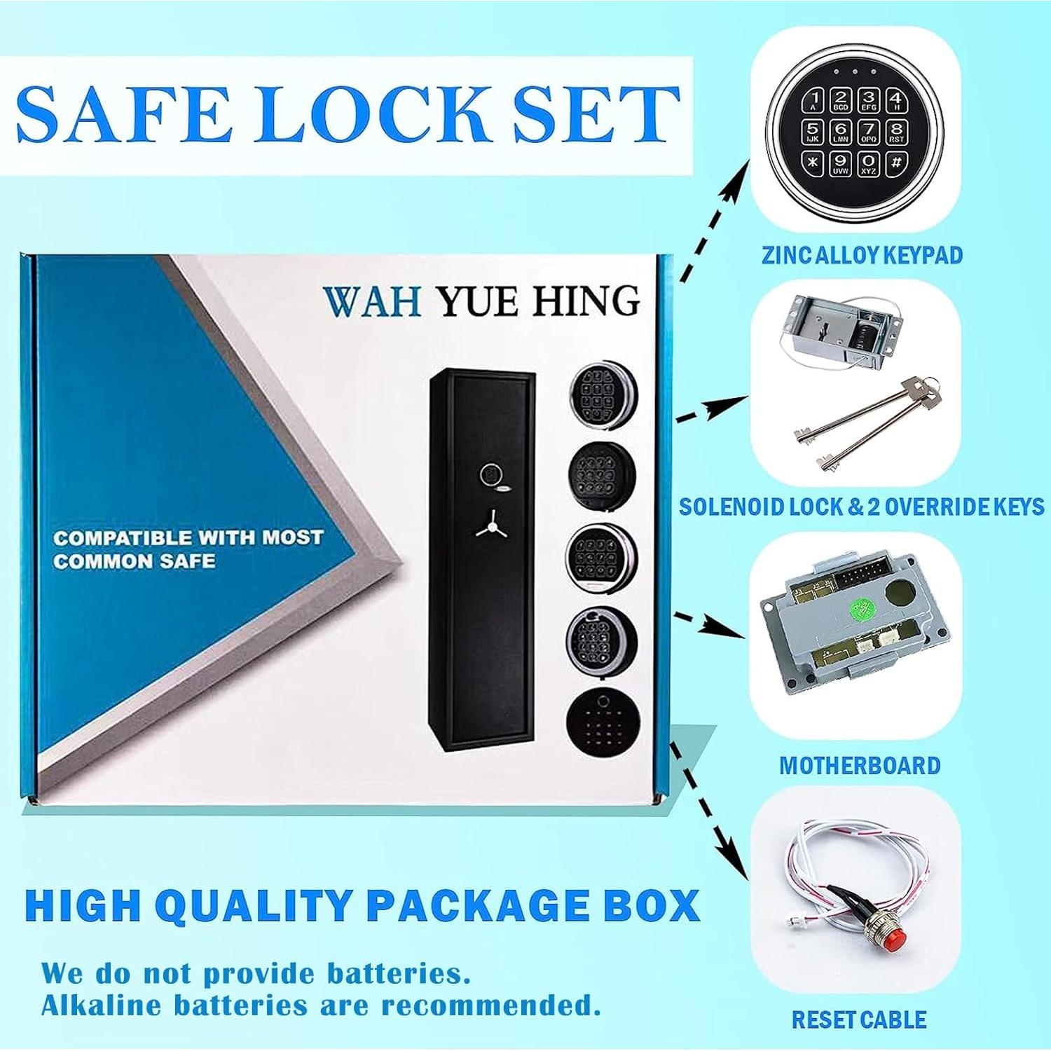 Cerradura de Caja Fuerte Electrónica WAH YUE HING Cromada