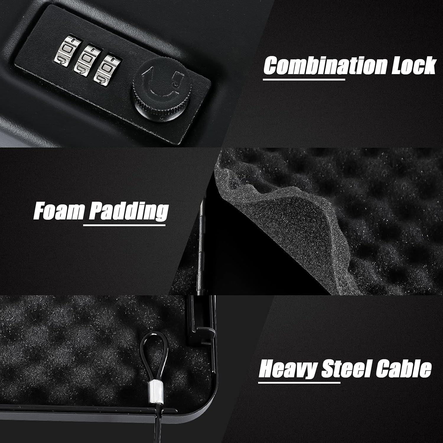 Caja Fuerte Portátil Dalmbox para Pistolas Negra 24x16cm