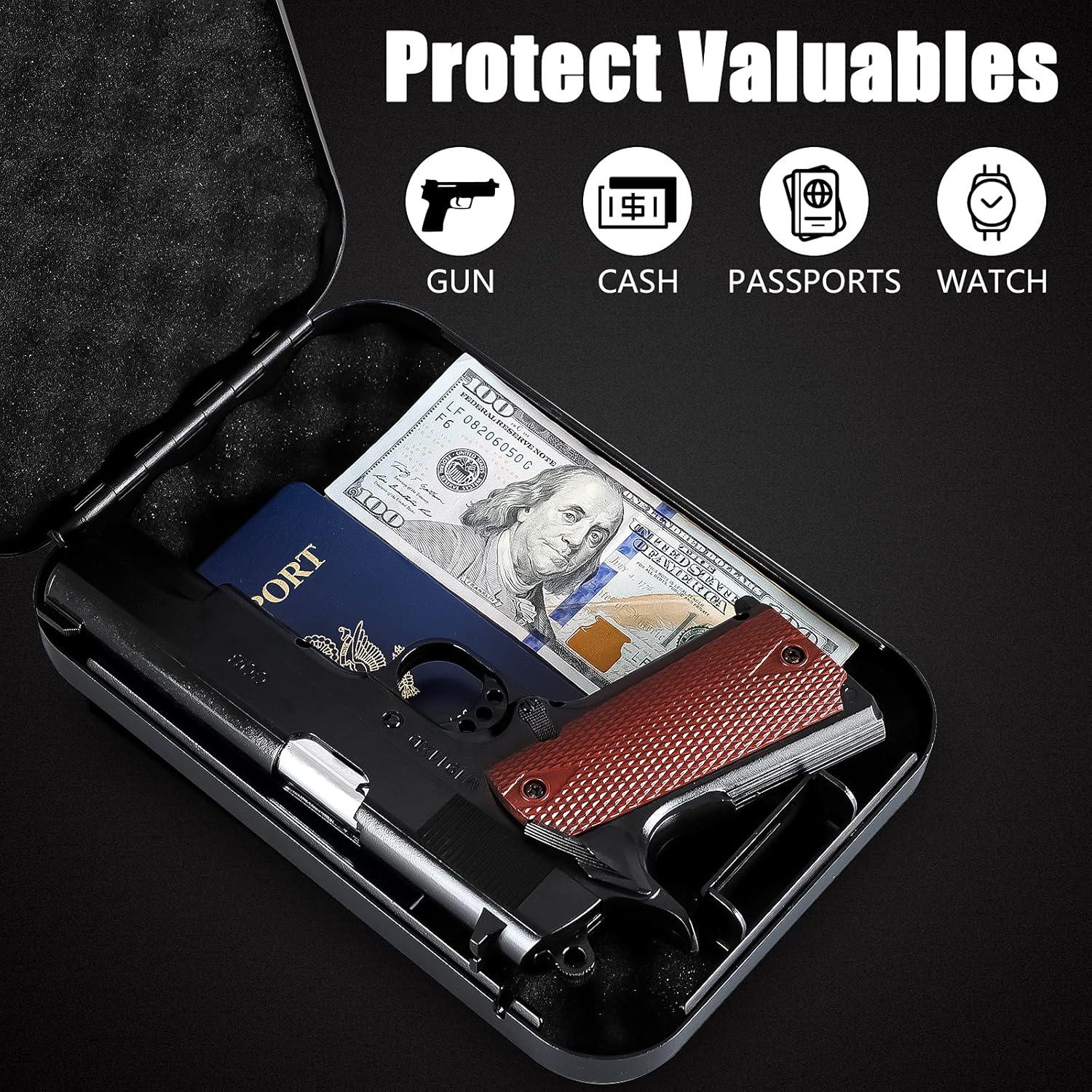 Caja Fuerte Portátil Dalmbox para Pistolas Negra 24x16cm