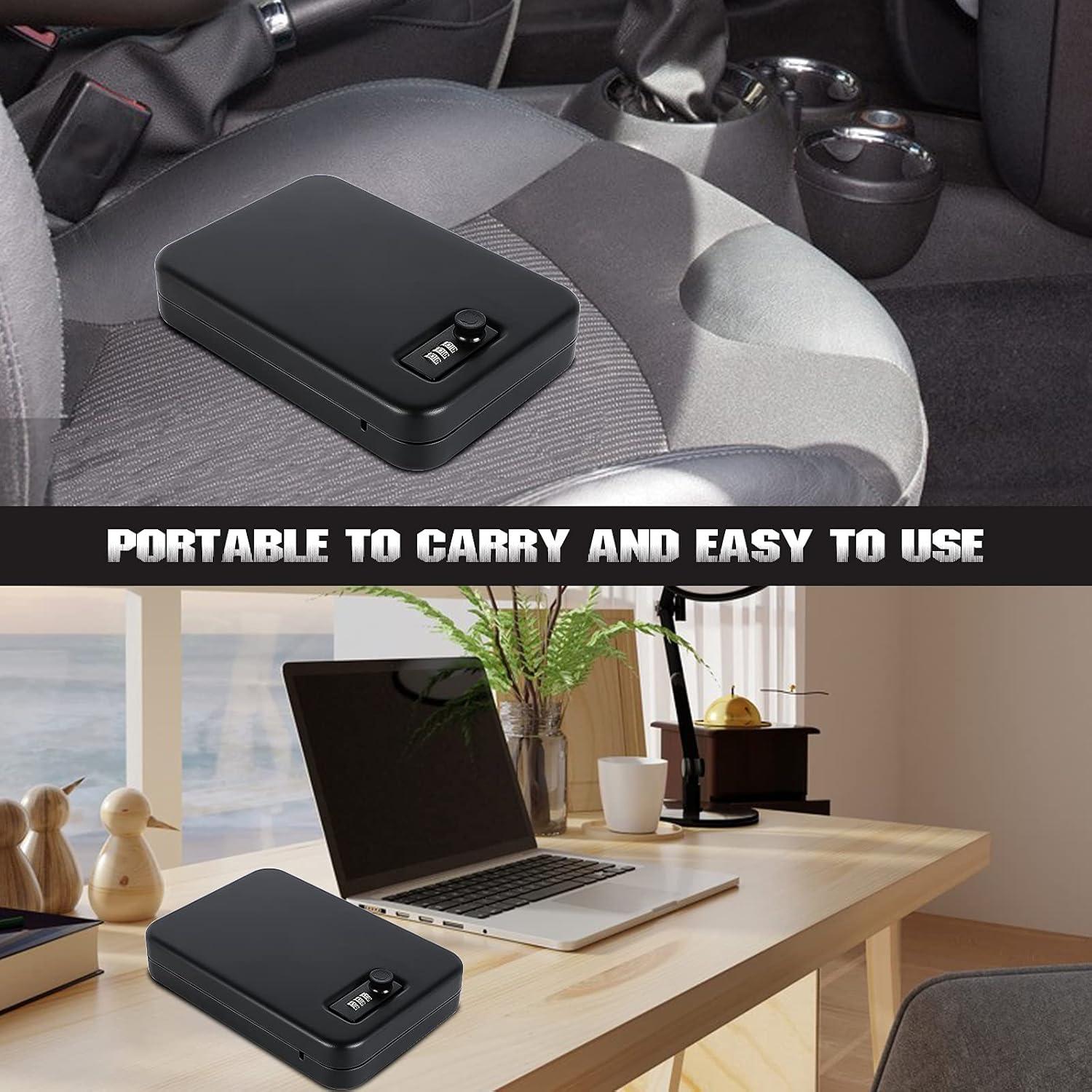 Caja Fuerte Portátil Dalmbox para Pistolas Negra 24x16cm