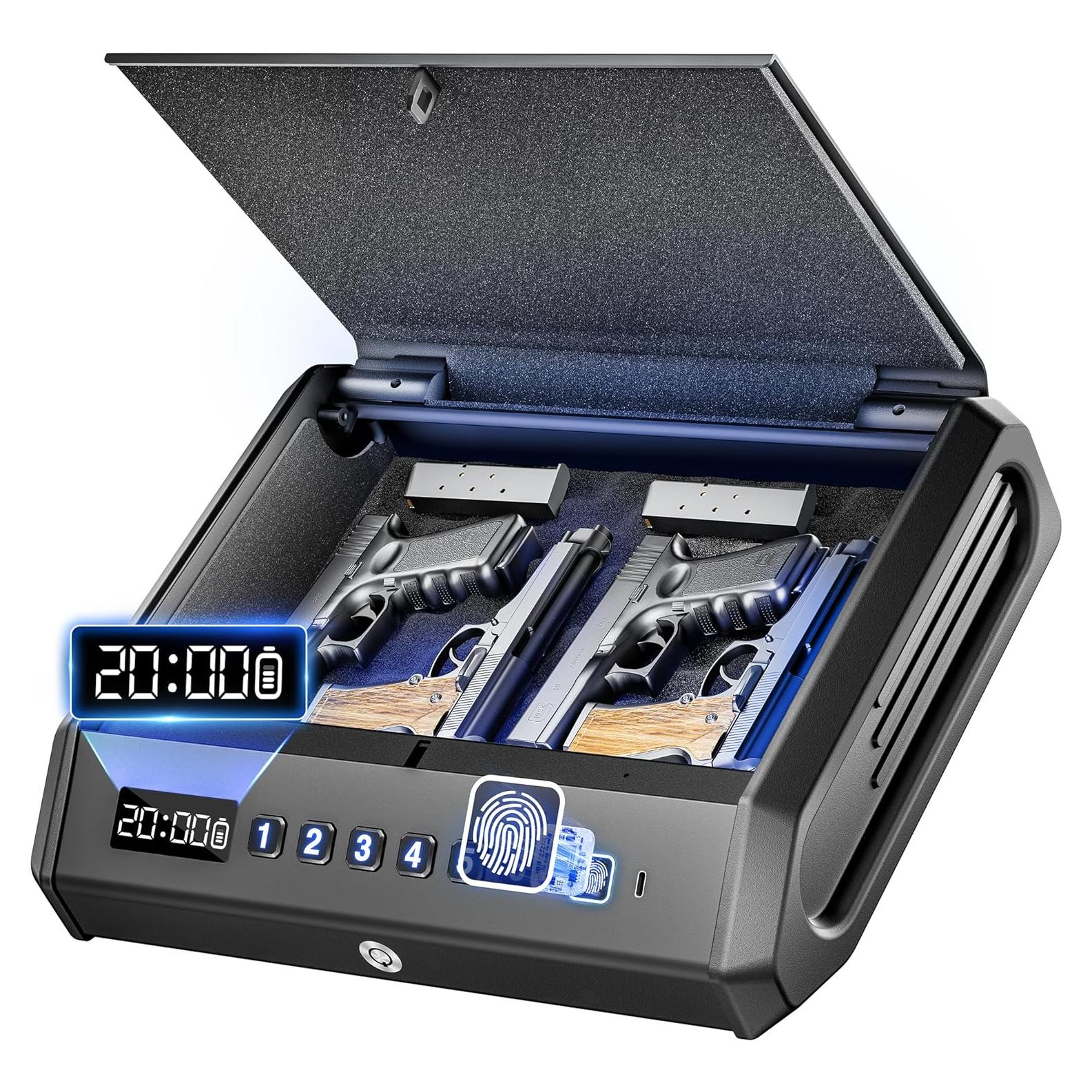 Caja Fuerte Biométrica TOPMEDA GS202-3 para 4 Pistolas