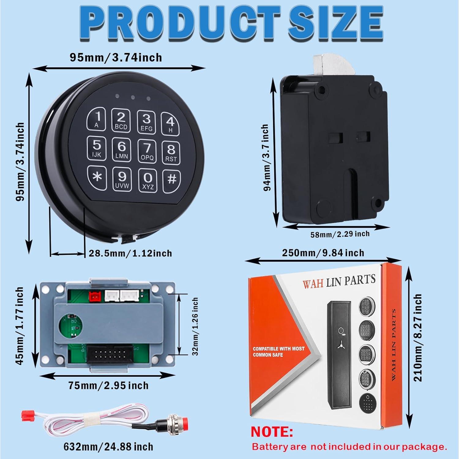 Cerradura Electrónica de Reemplazo WAH LIN PARTS para Caja Fuerte