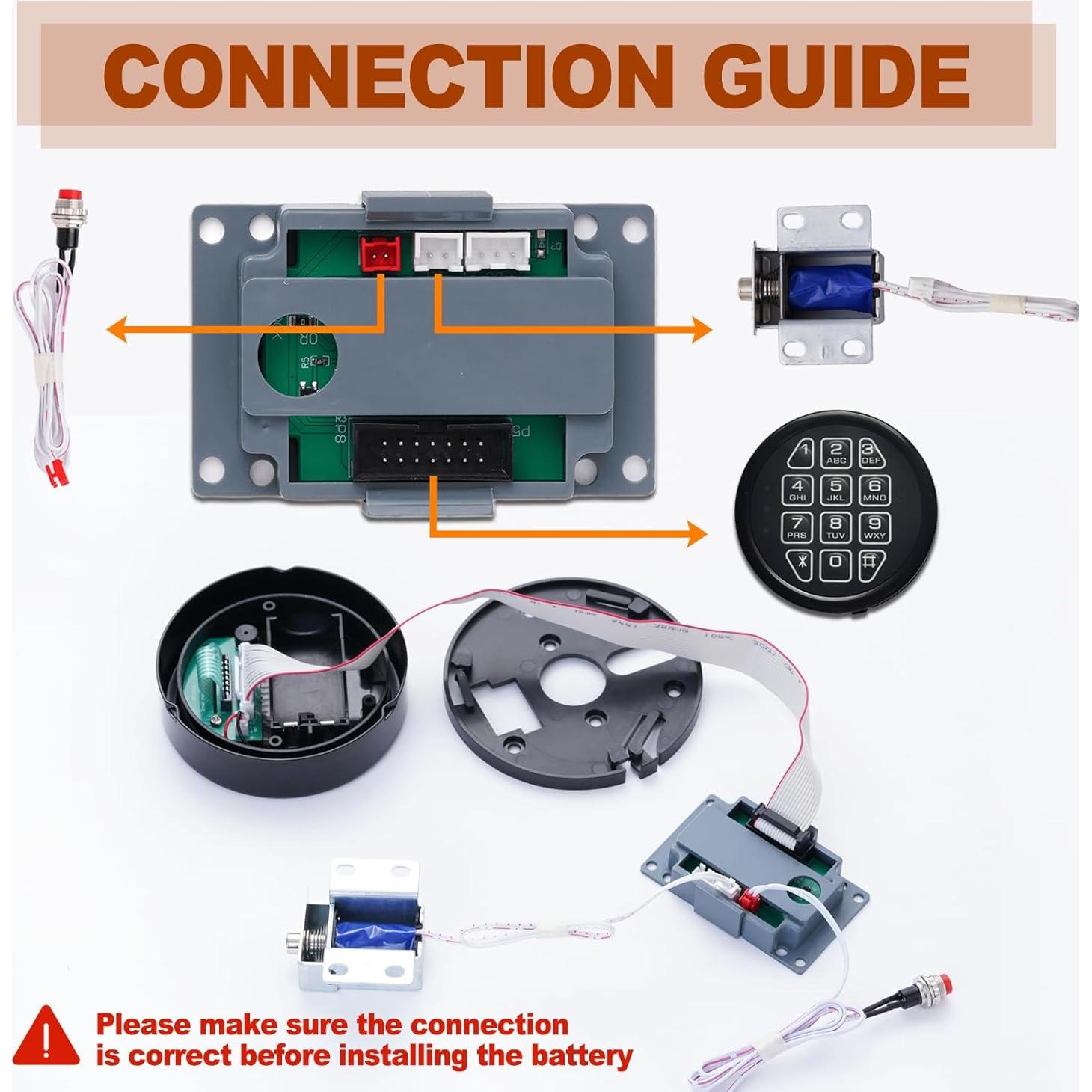 Cerradura Electrónica Solenoide DHEISHA con Teclado para Hogar