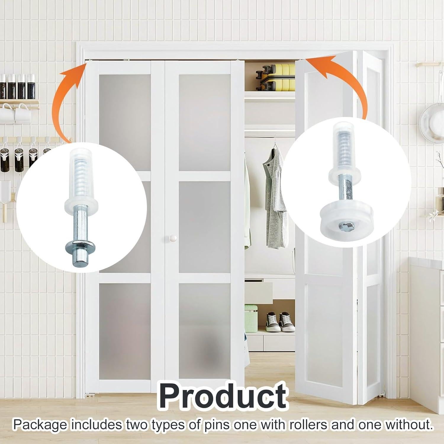 Hardware para Puerta Bifold Hugexpen N 7266 - Paquete de 2