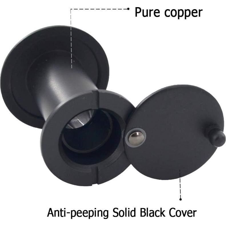 Mirilla de Puerta Junxave de Latón 220° con Cubierta Privacidad