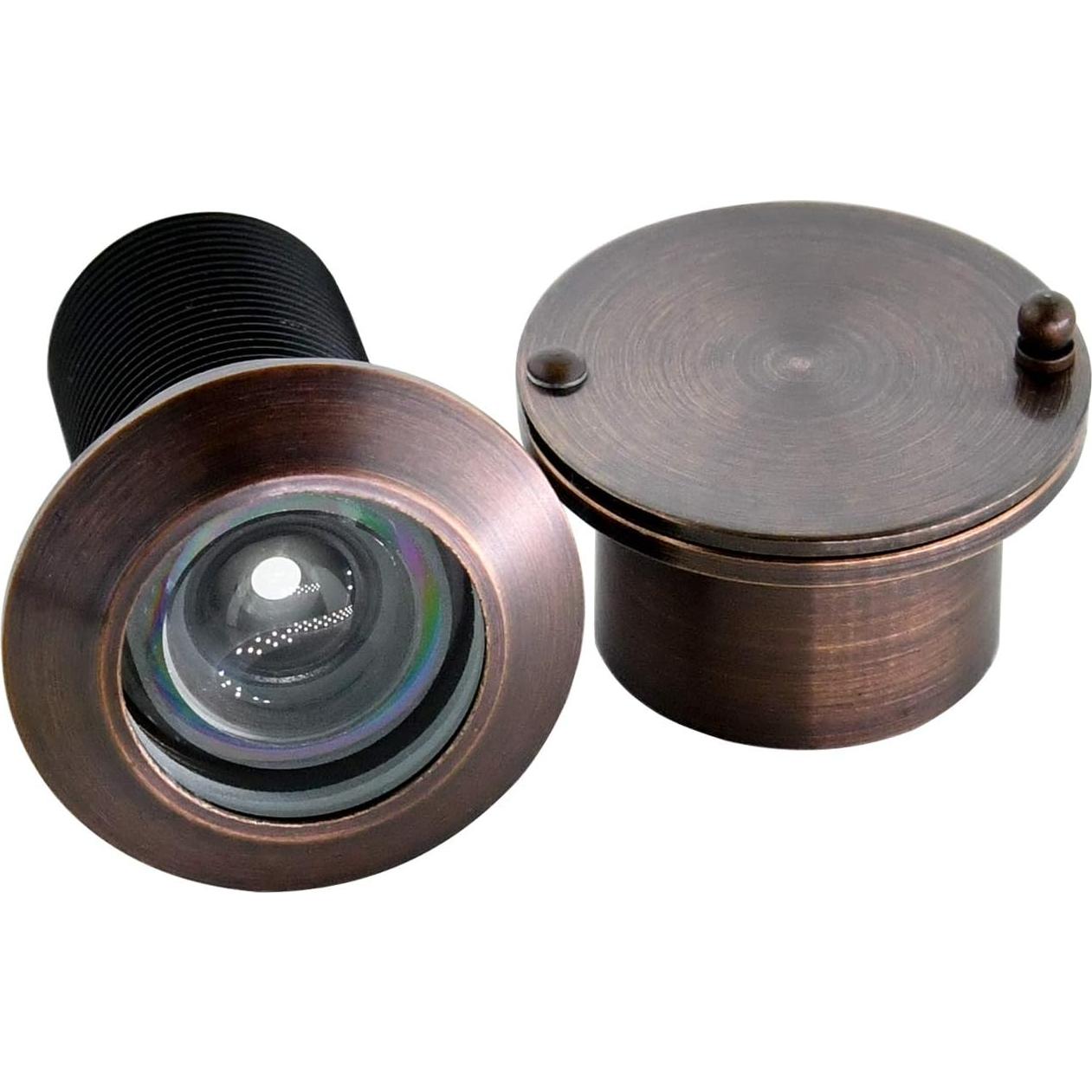 Mirador de Puerta Earl Diamond Latón Macizo 220° Bronce Envejecido