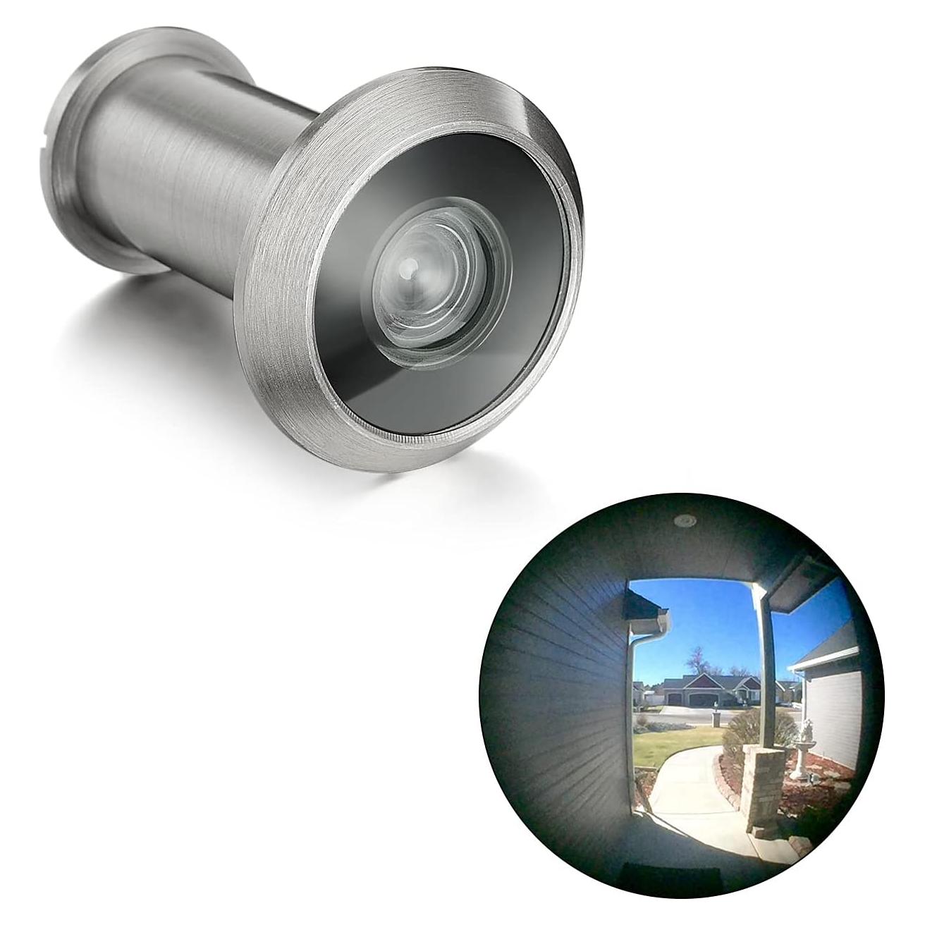 Visor de Puerta TOGU de Latón Sólido 220 Grados Niquel Satinado