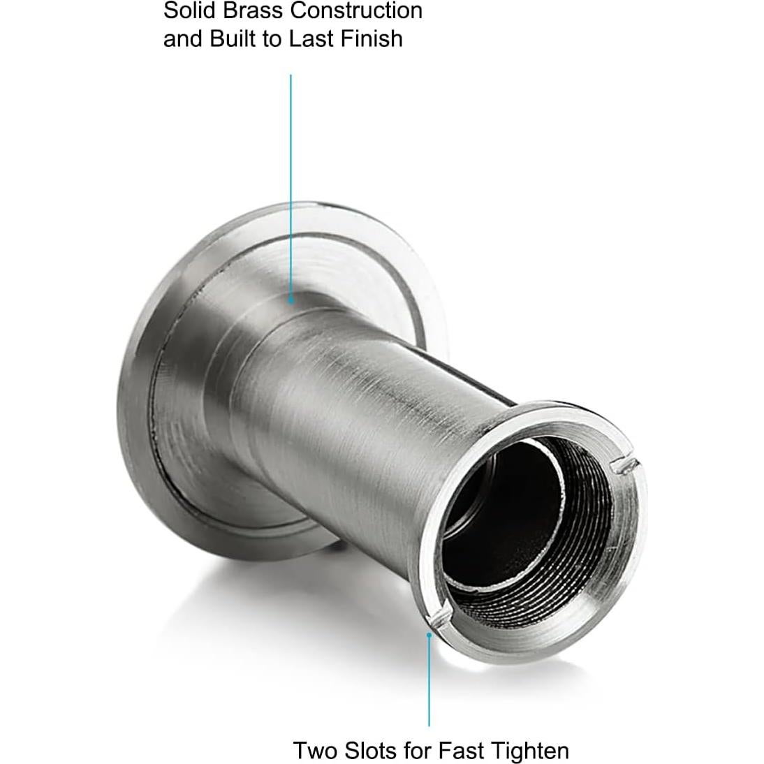 Visor de Puerta TOGU de Latón Sólido 220 Grados Niquel Satinado