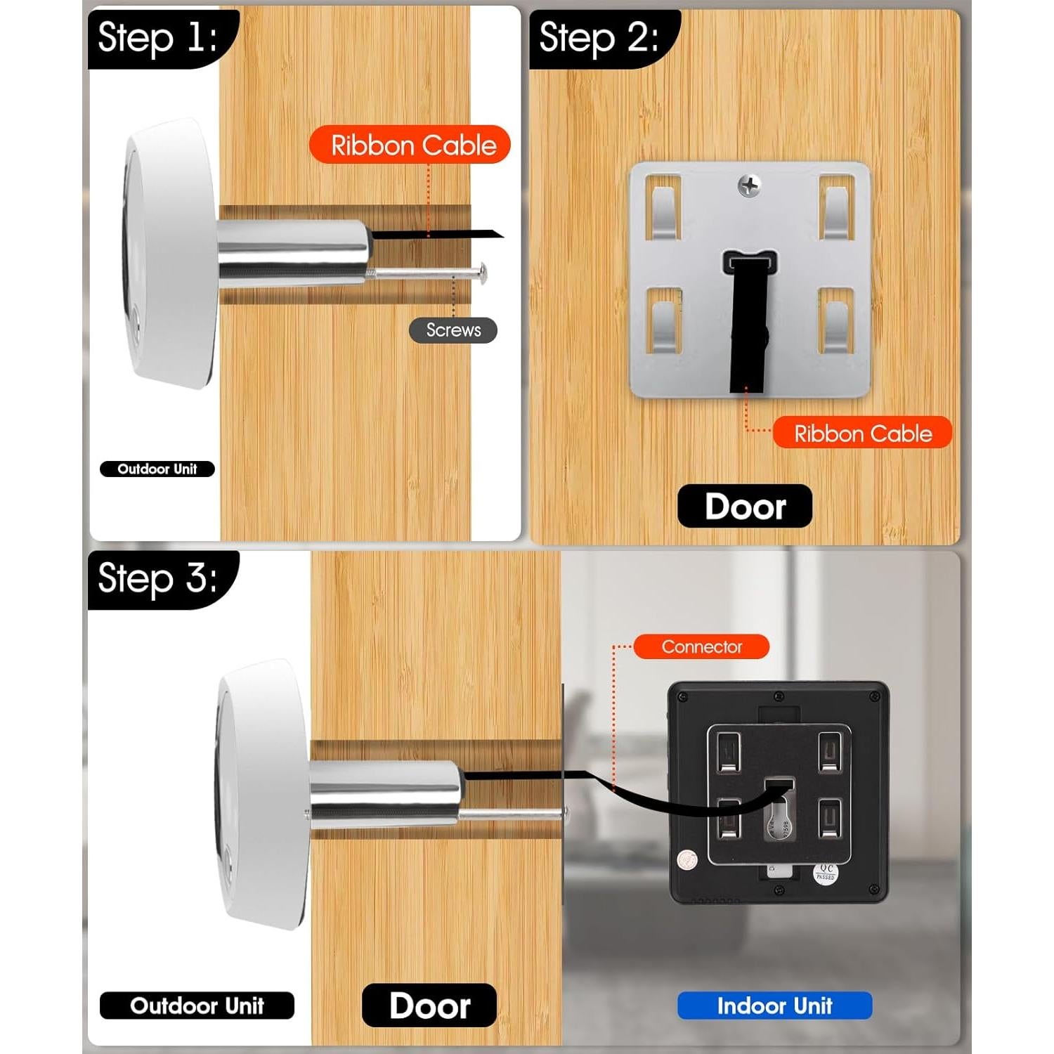 Cámara Digital de Mirilla Irosiy 2.8" HD Infrarroja 90°