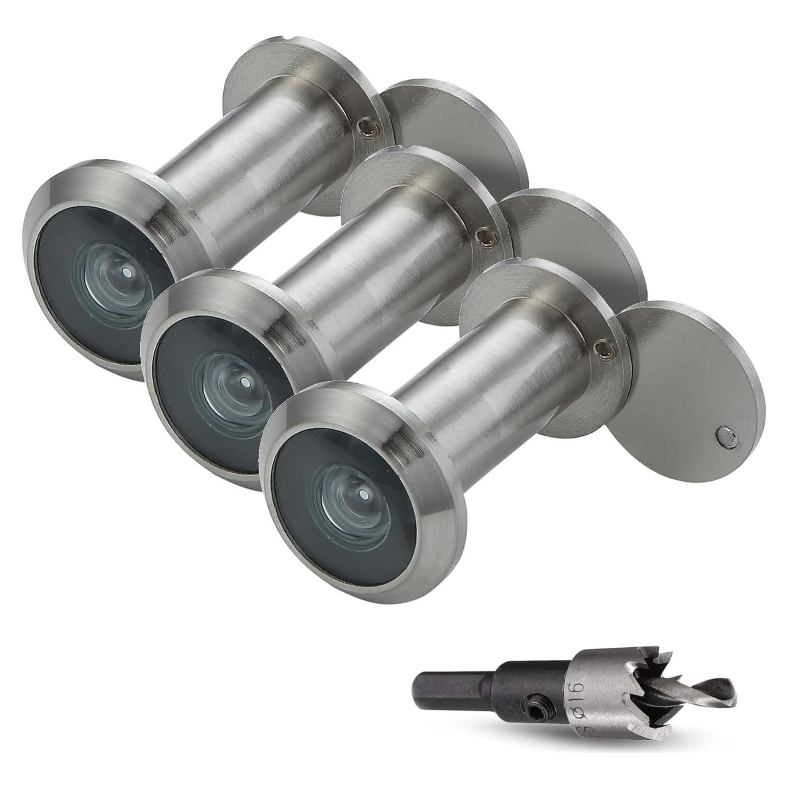 Mirilla para Puerta MomsUnited 200° - Paquete de 3 con Broca