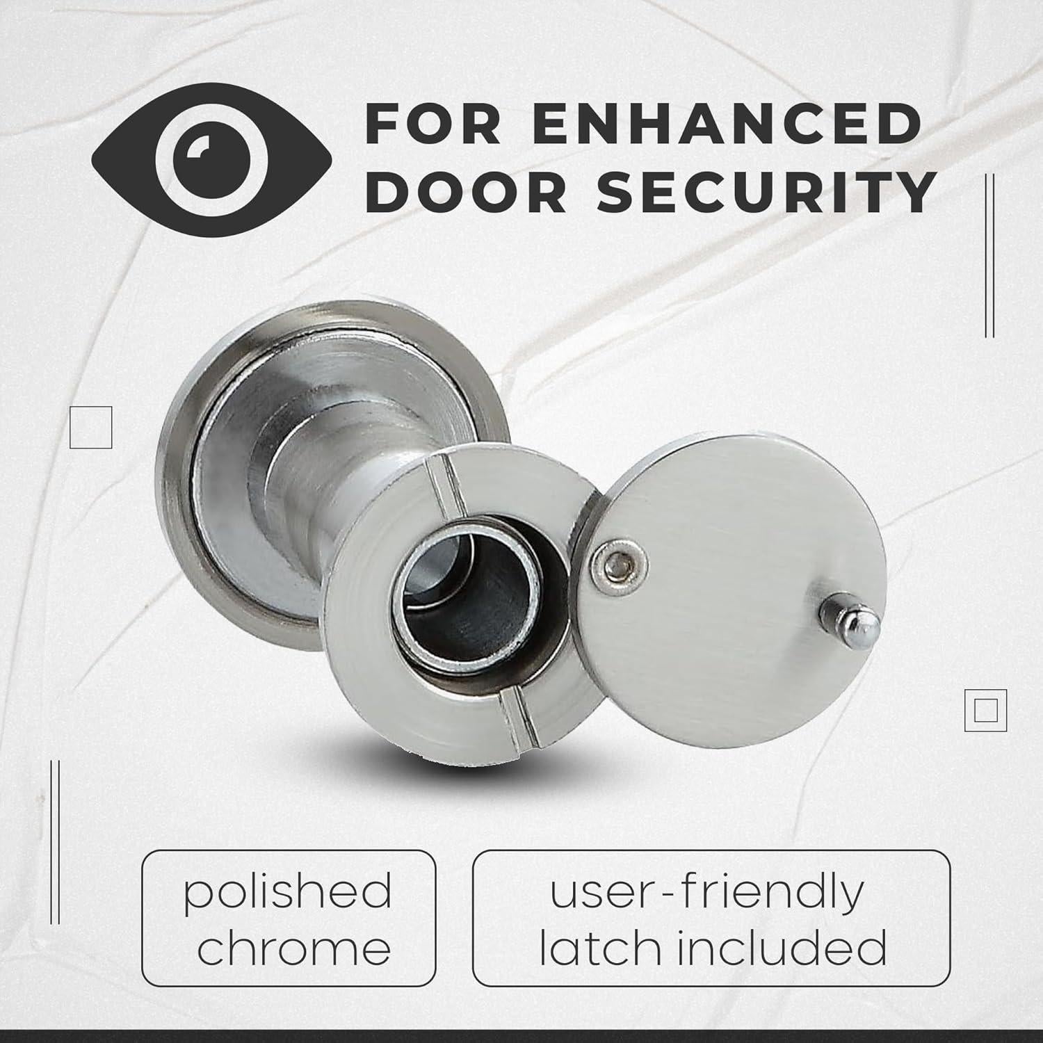 Mirilla para Puerta MomsUnited 200° - Paquete de 3 con Broca