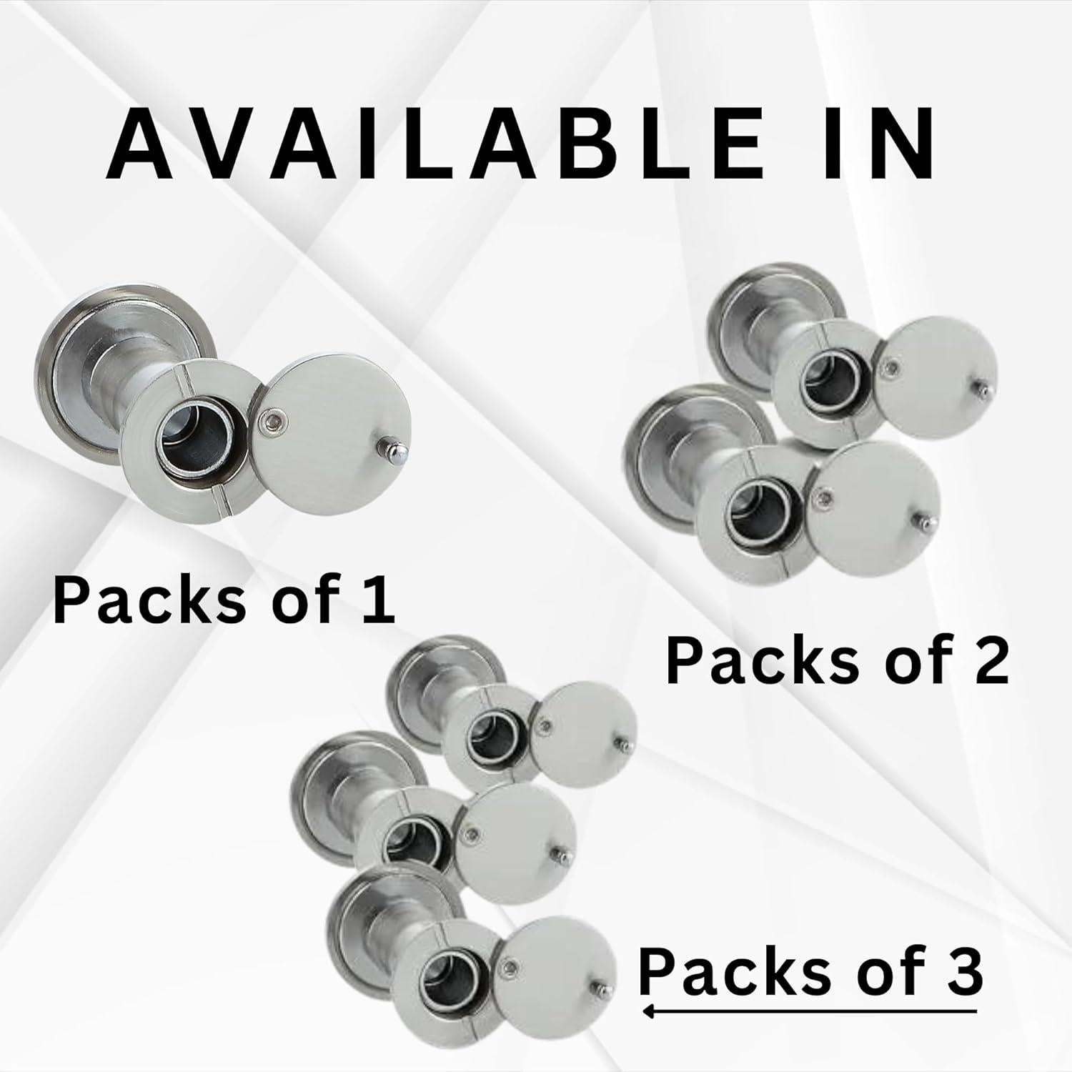 Mirilla para Puerta MomsUnited 200° - Paquete de 3 con Broca