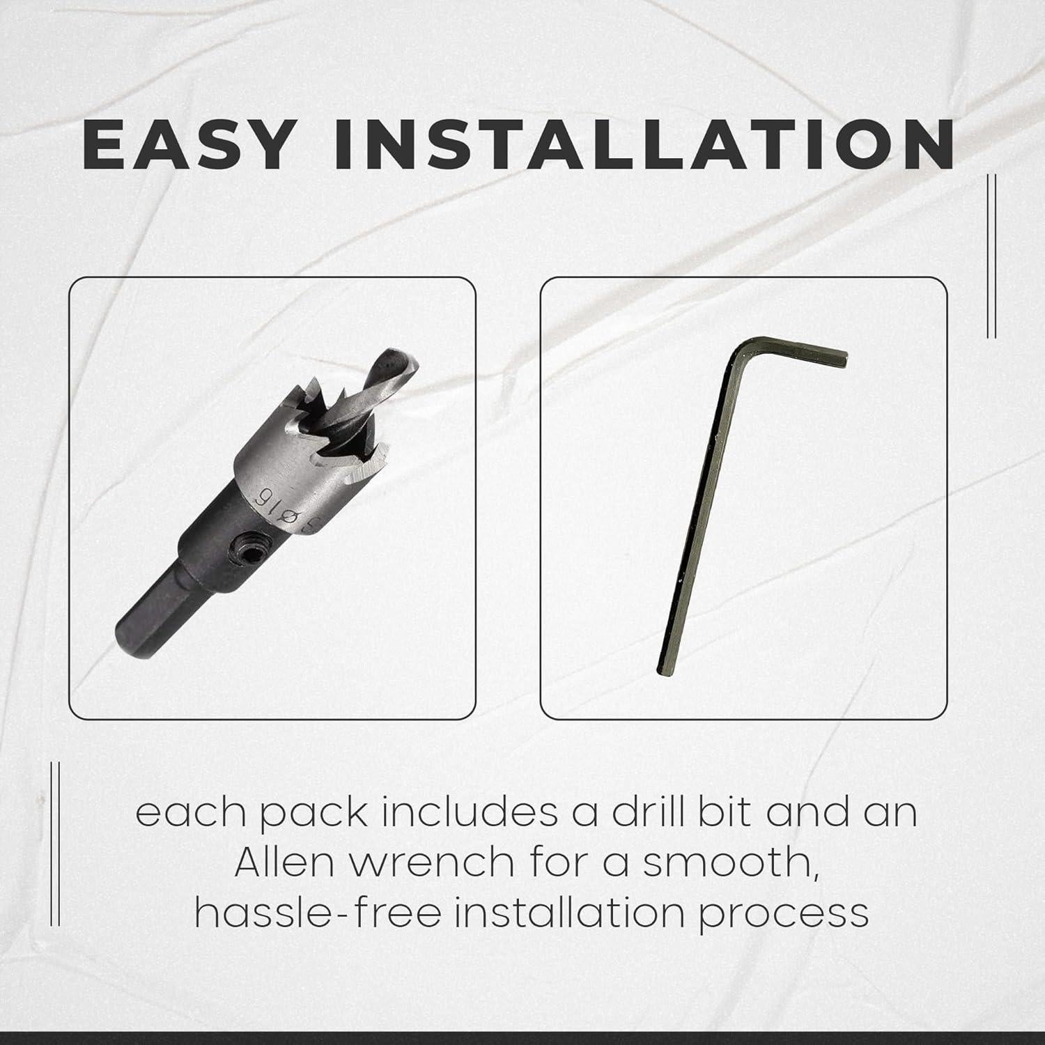 Mirilla para Puerta MomsUnited 200° - Paquete de 3 con Broca