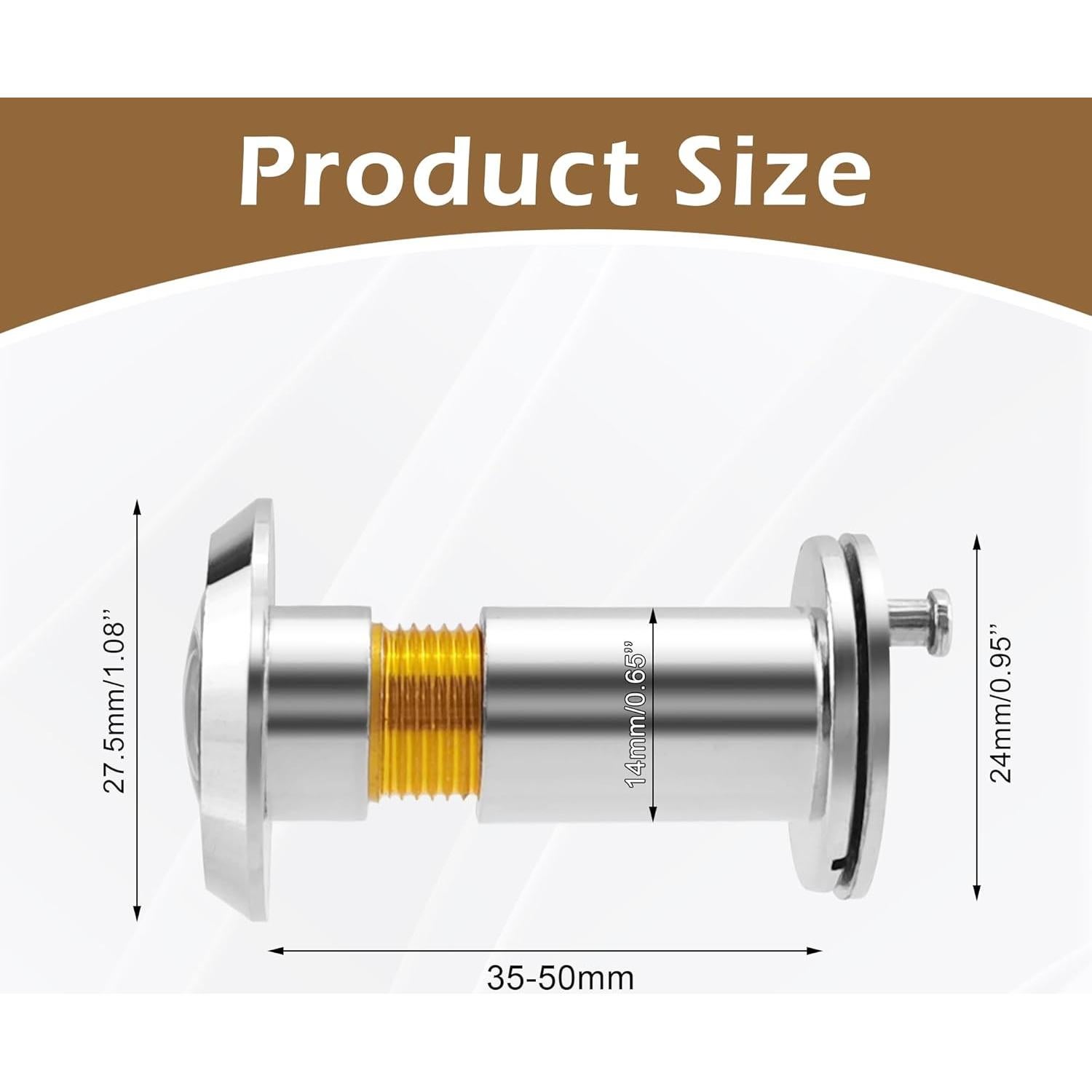 Visor de Puerta BlingKingdom 14mm con Cubierta de Privacidad