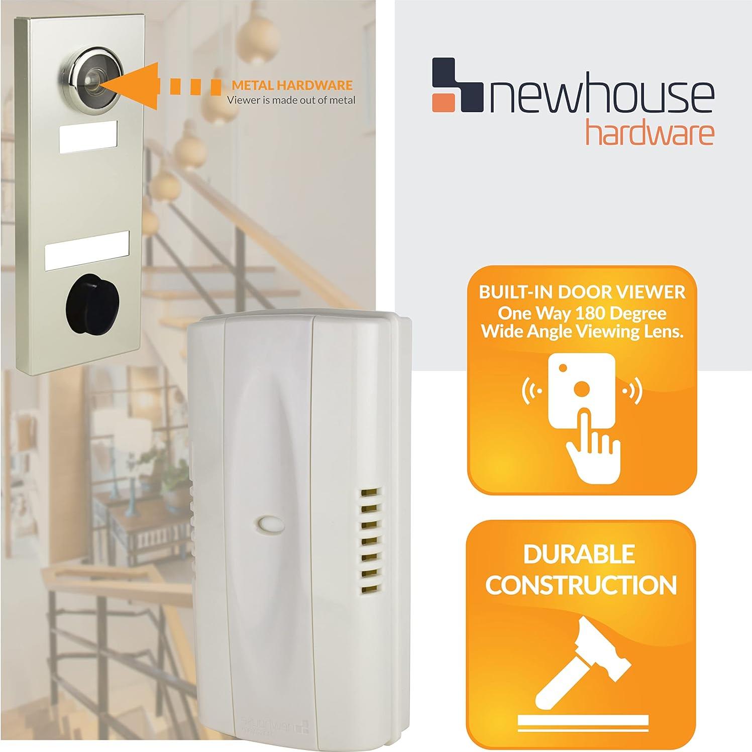 Timbre mecánico Newhouse con visor 180° plateado