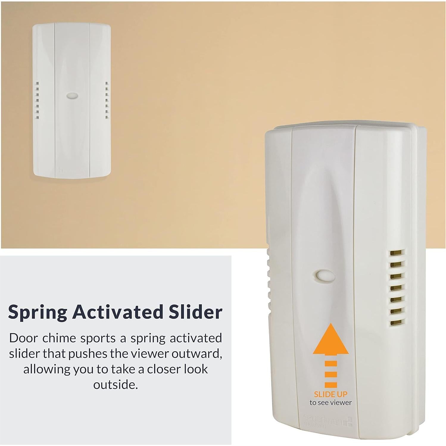 Timbre mecánico Newhouse con visor 180° plateado