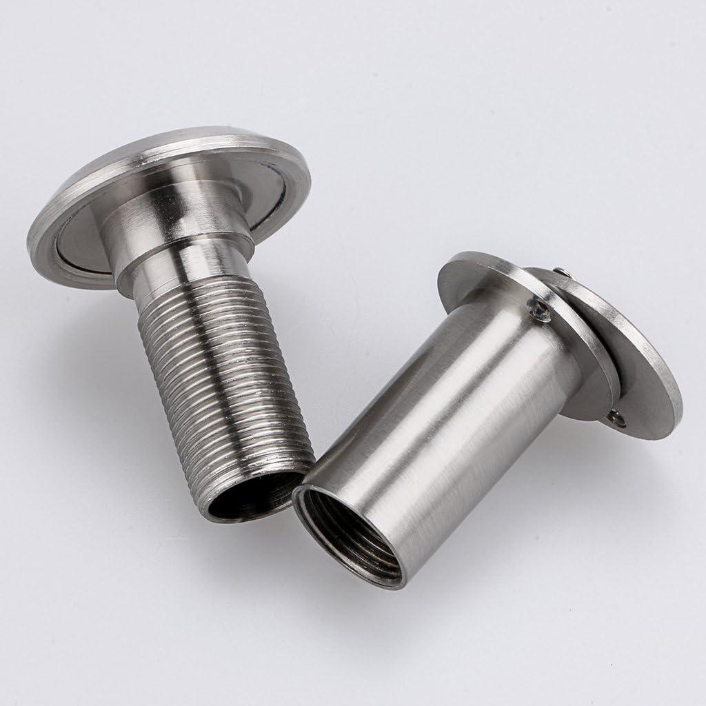 Visor de puerta Sumnacon 220° latón sólido 2 Pcs plata