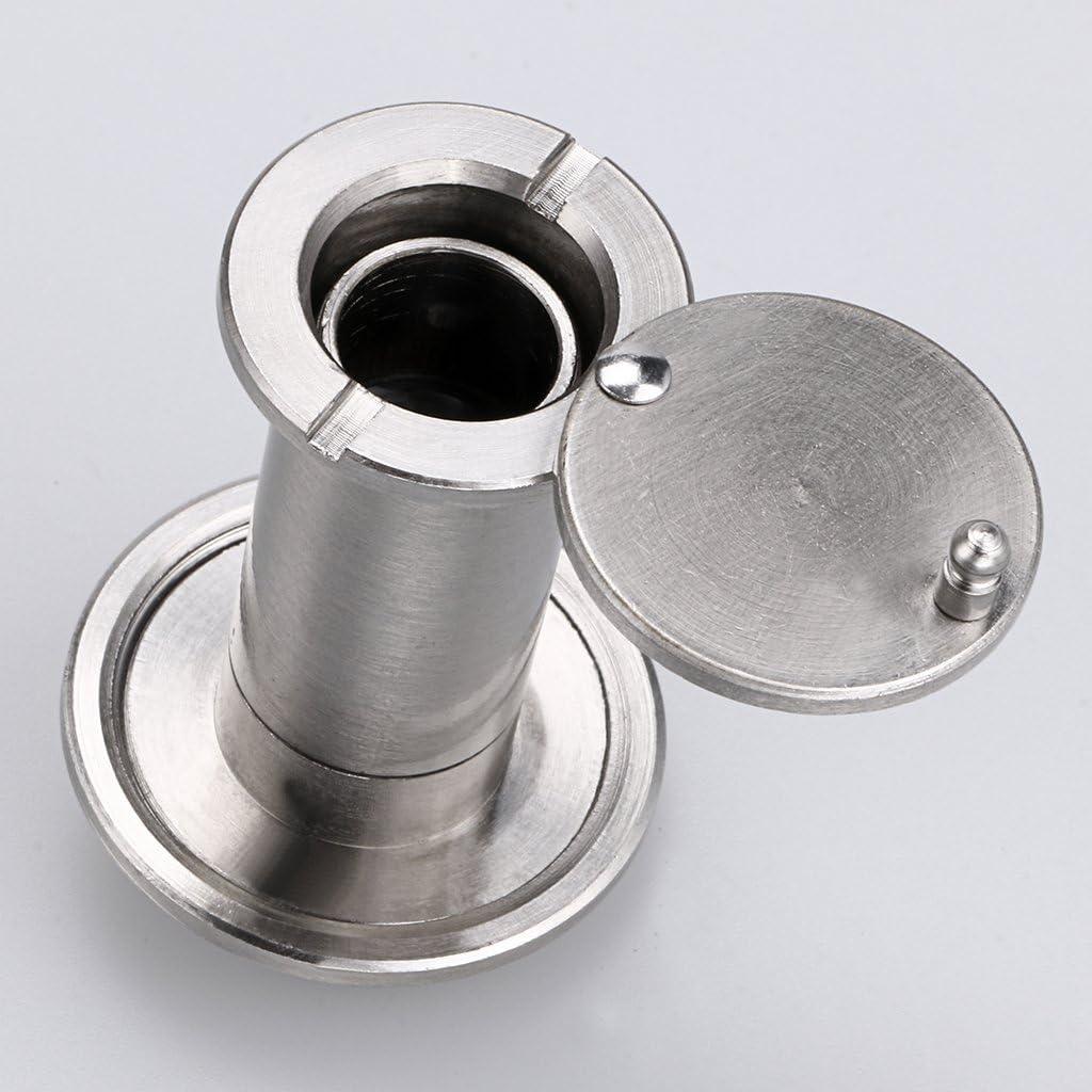 Visor de puerta Sumnacon 220° latón sólido 2 Pcs plata