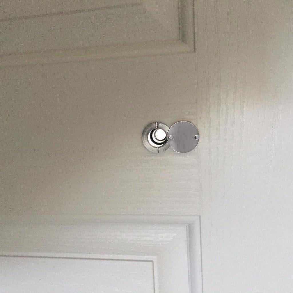 Visor de puerta Sumnacon 220° latón sólido 2 Pcs plata