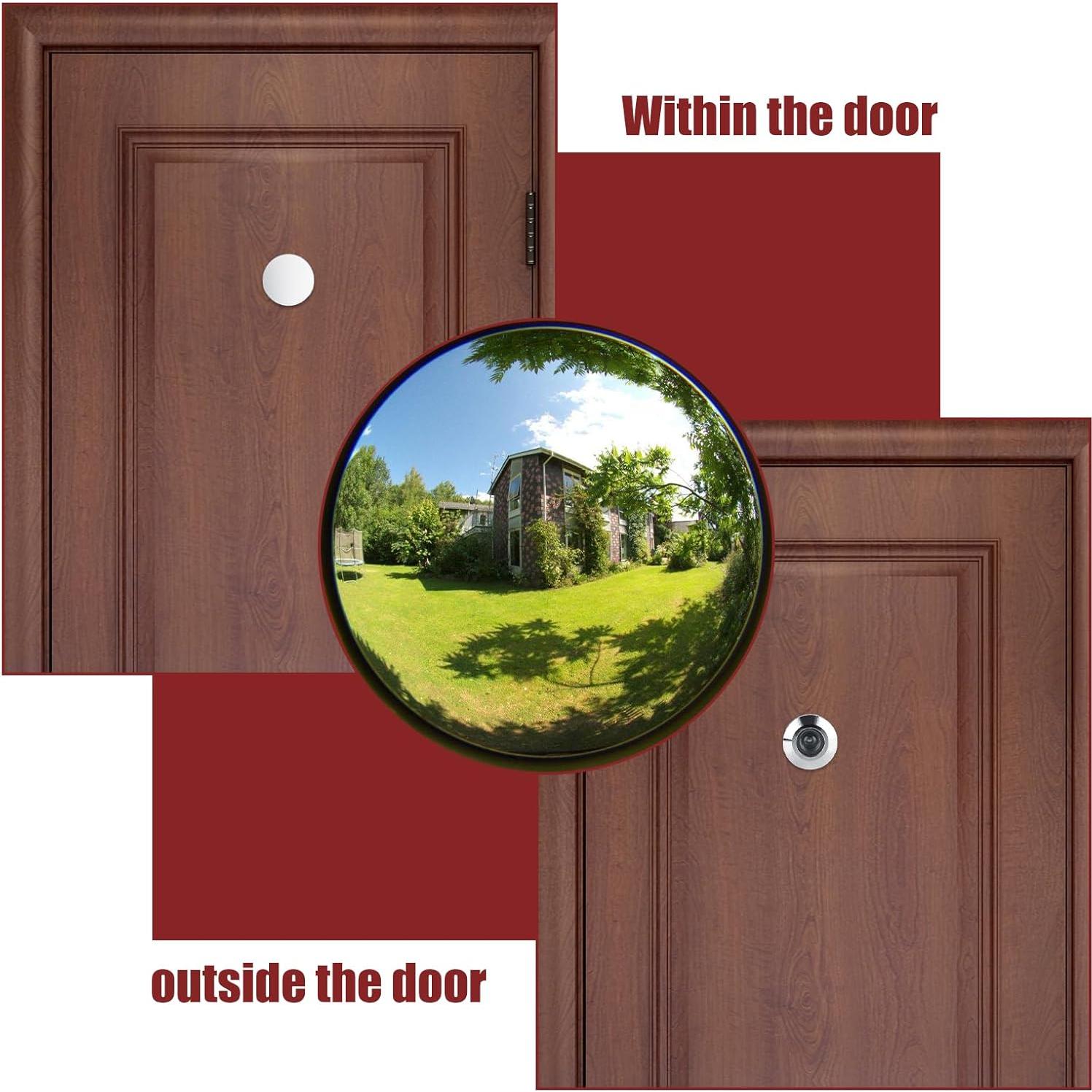 4 Mirillas de Metal LOYORTY para Puerta 220 Grados Privacidad