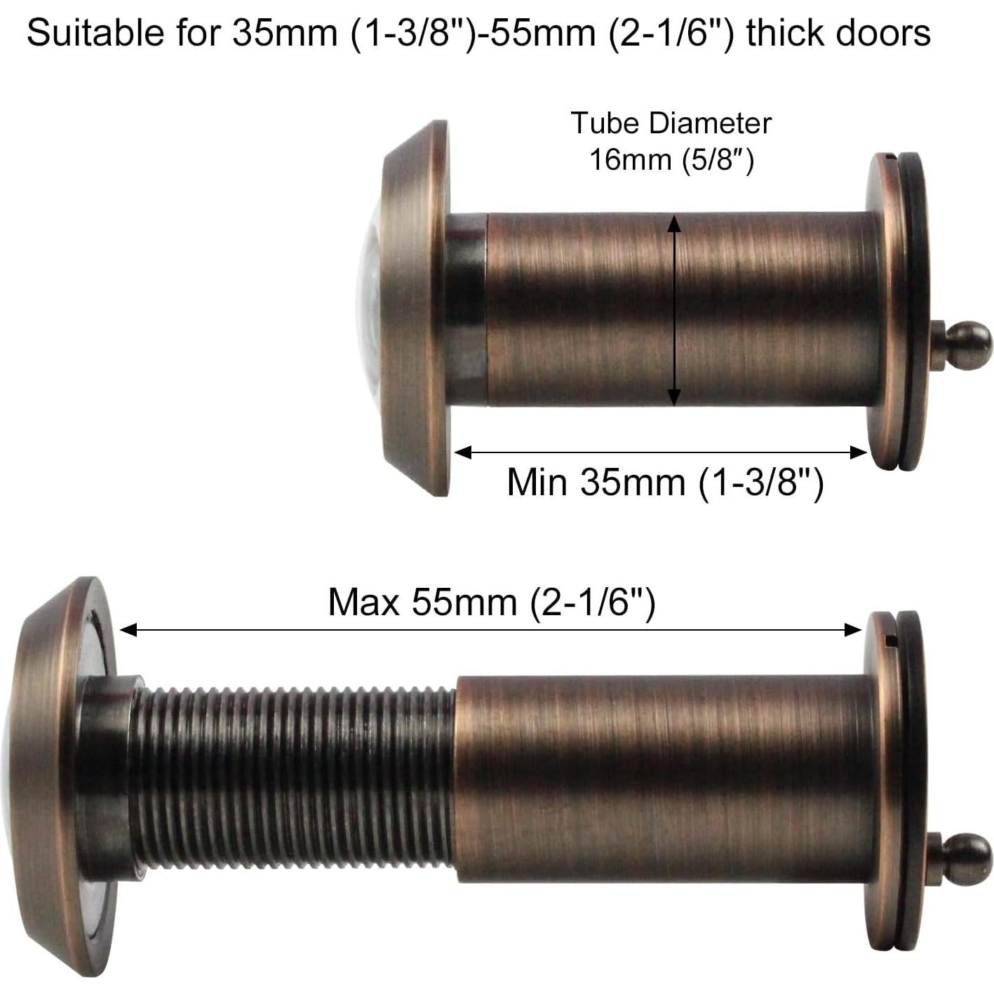 Mirilla para Puerta Earl Diamond Bronce Aceitado 200 Grados