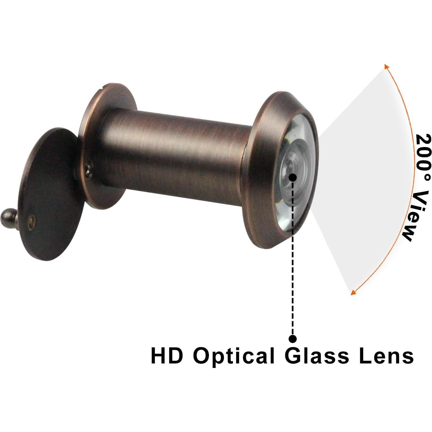 Mirilla para Puerta Earl Diamond Bronce Aceitado 200 Grados