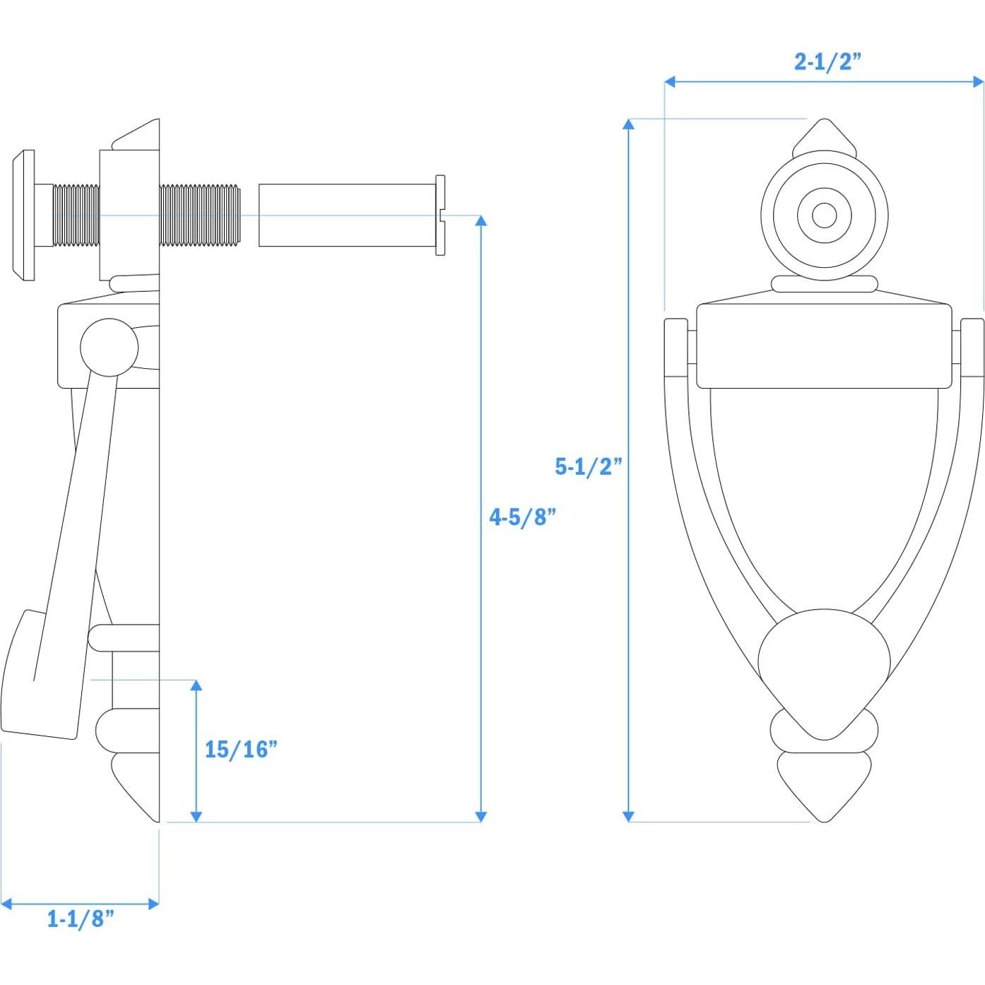 Tirador de Puerta con Visor Nuk3y 14 cm Níquel Satinado