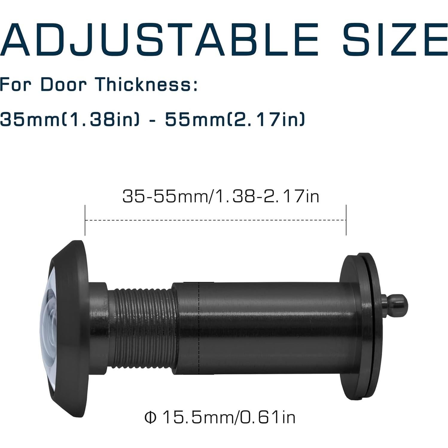 Mirilla de Seguridad RONESS con Cubierta Rotativa 35-55mm
